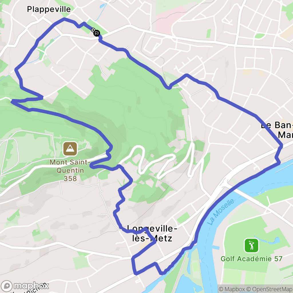 Plappeville : carte du parcours de randonnée - France