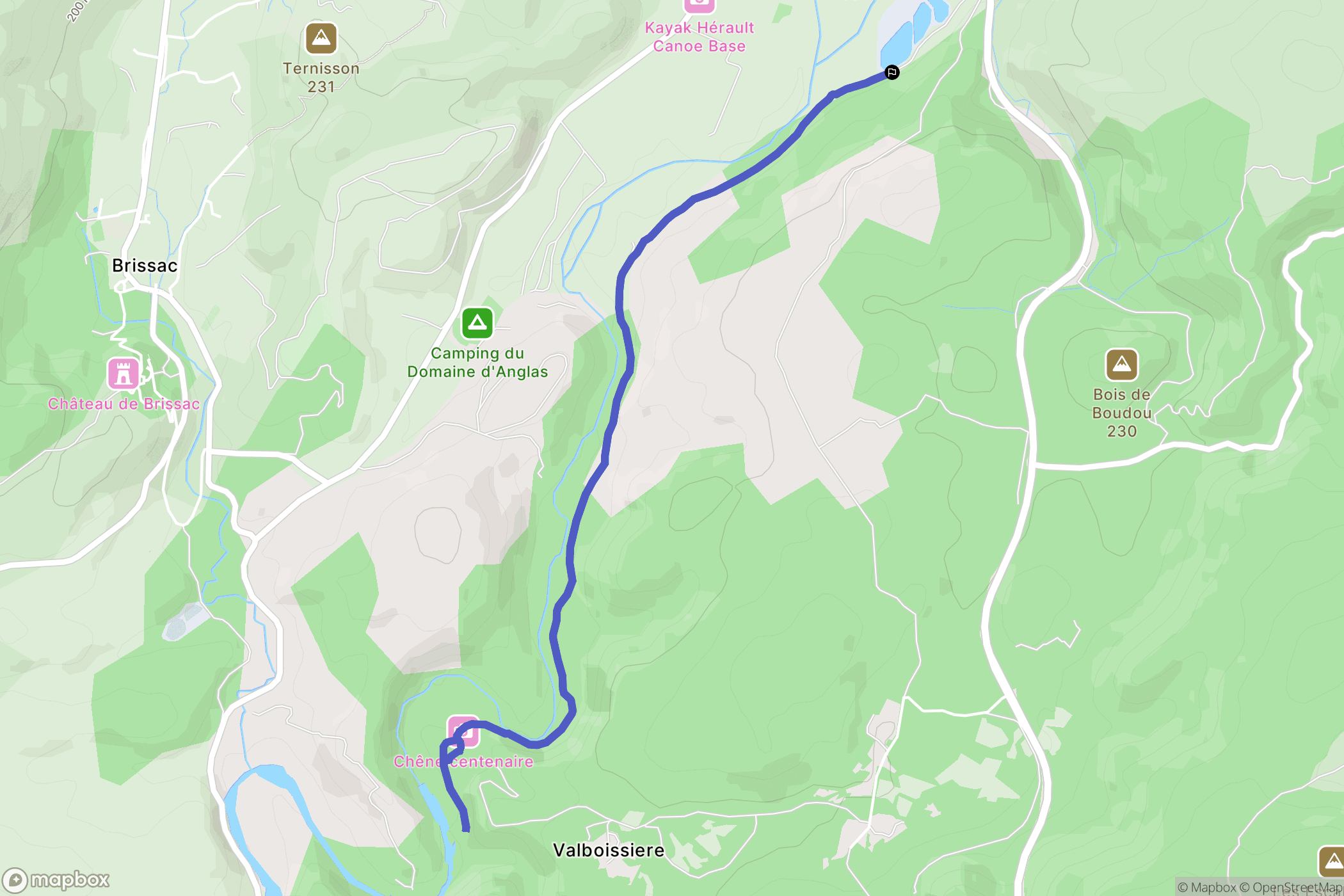 Saint-Bauzille-de-Putois : carte du parcours de randonnée - France