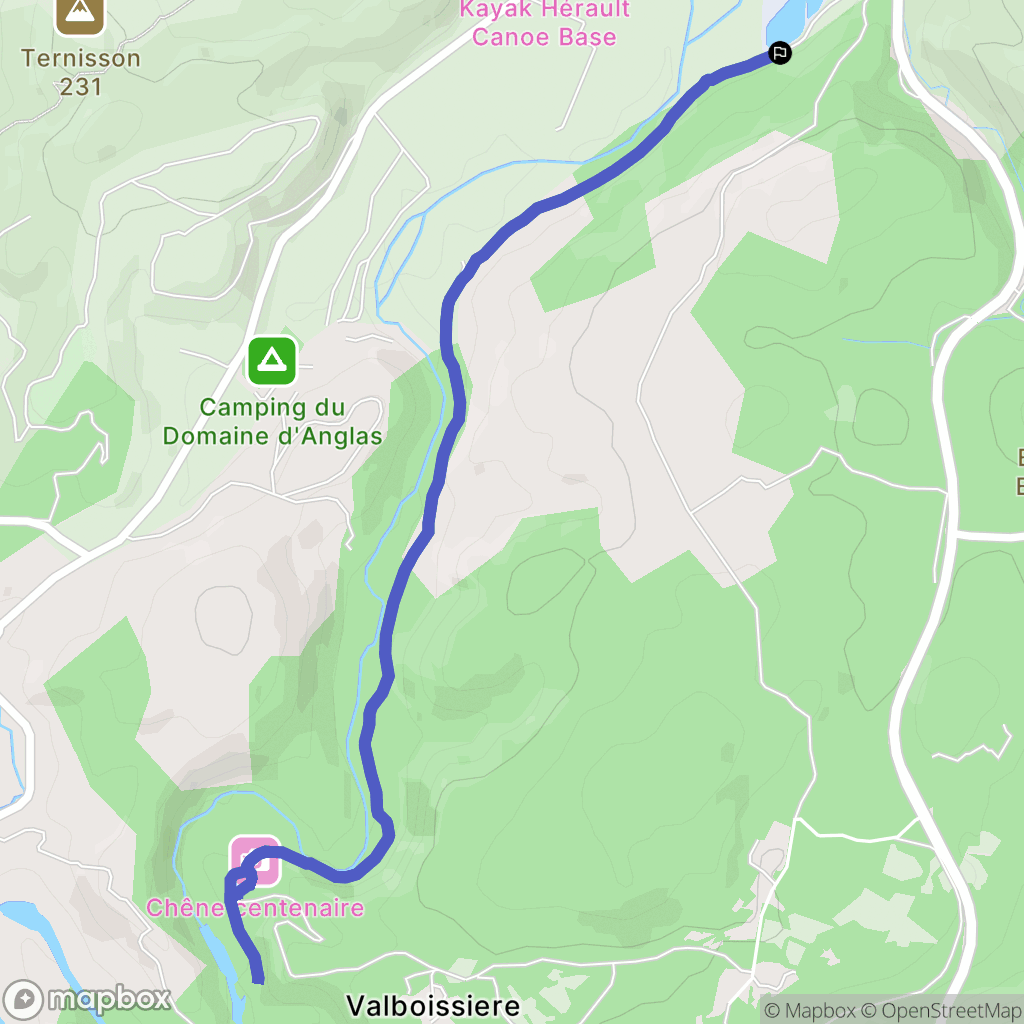 Saint-Bauzille-de-Putois : carte du parcours de randonnée - France