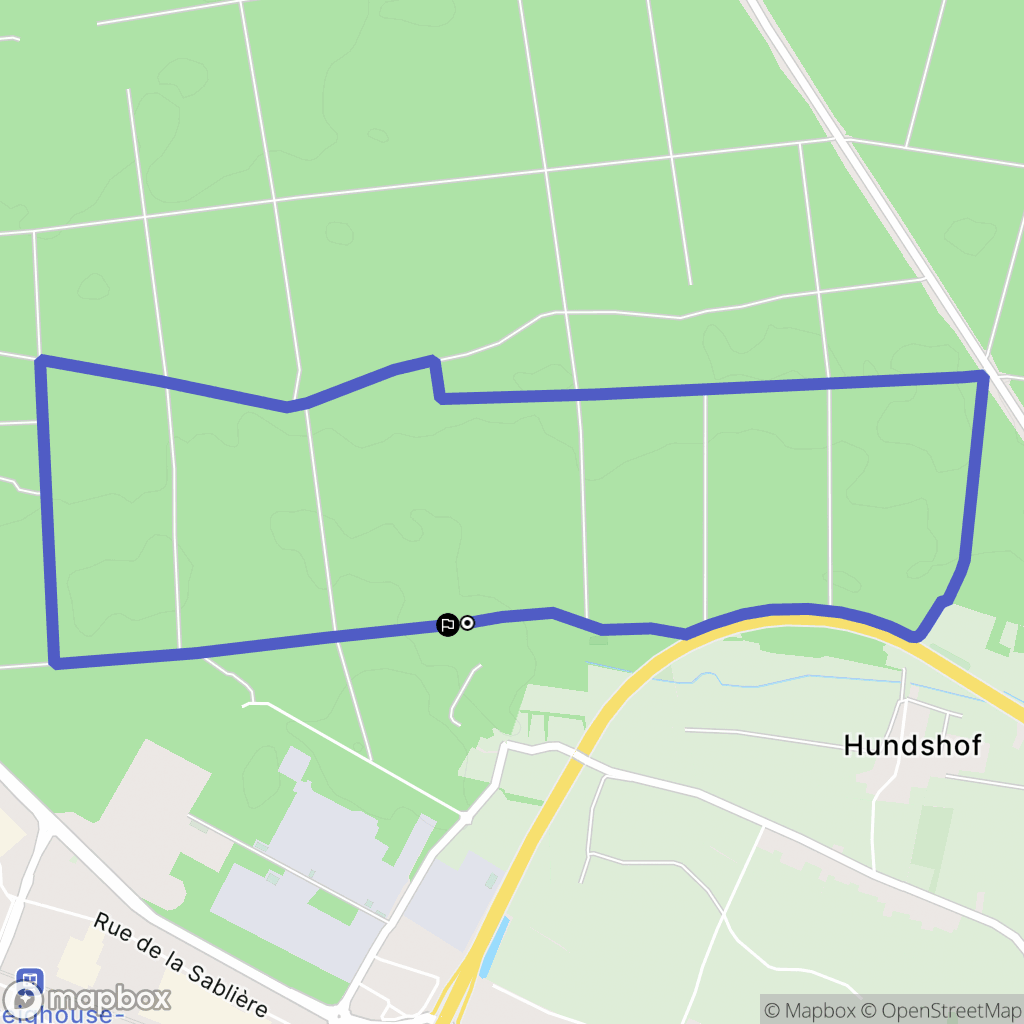 Haguenau : carte du parcours de randonnée - France