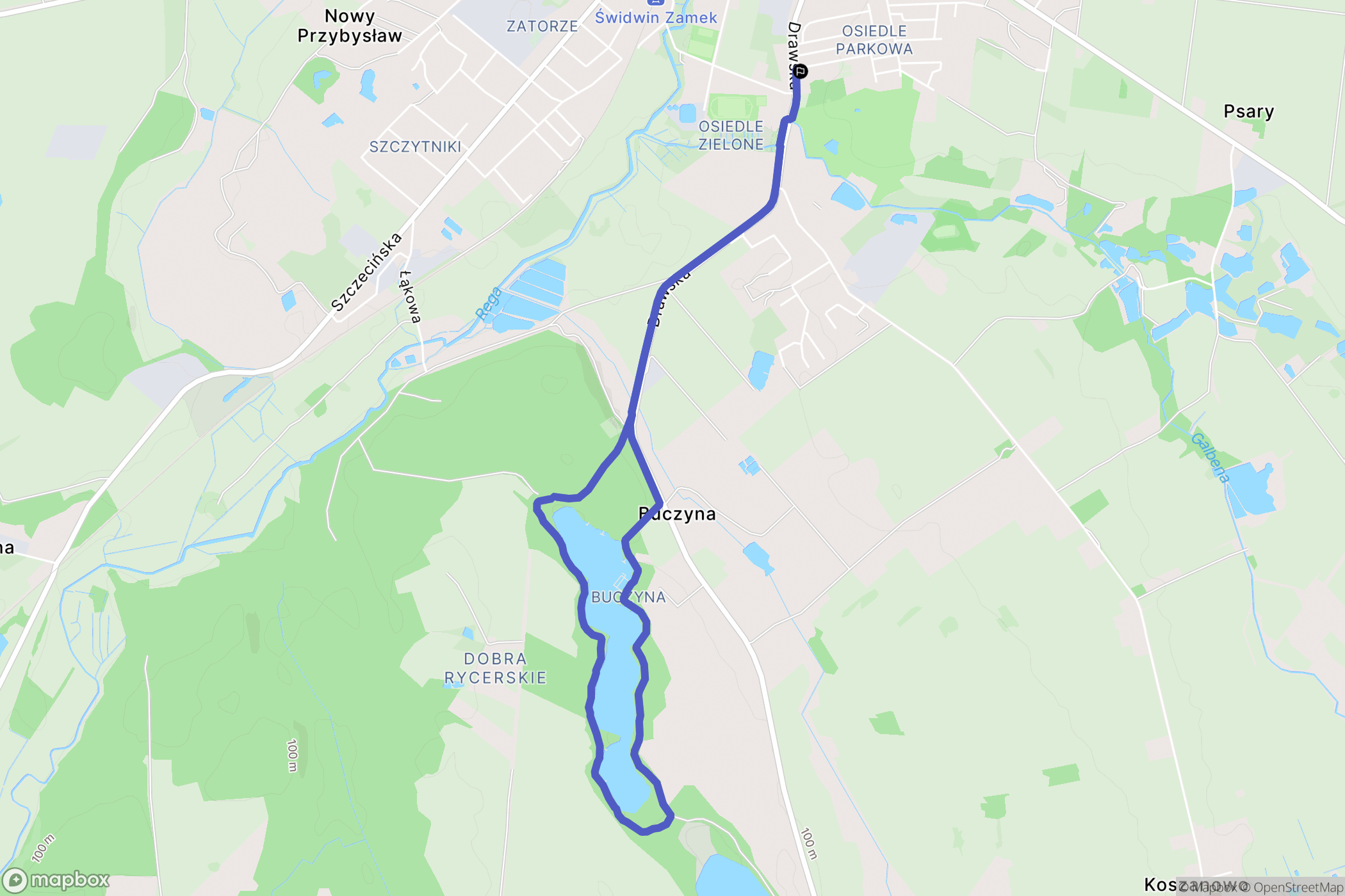 Świdwin: mapa trasy - Poland