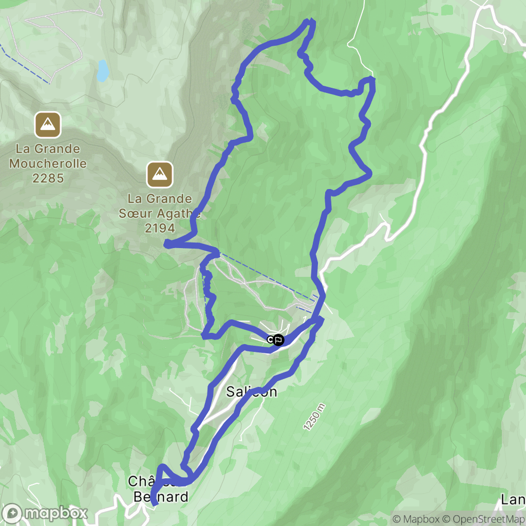 Château-Bernard : carte du parcours de randonnée - France