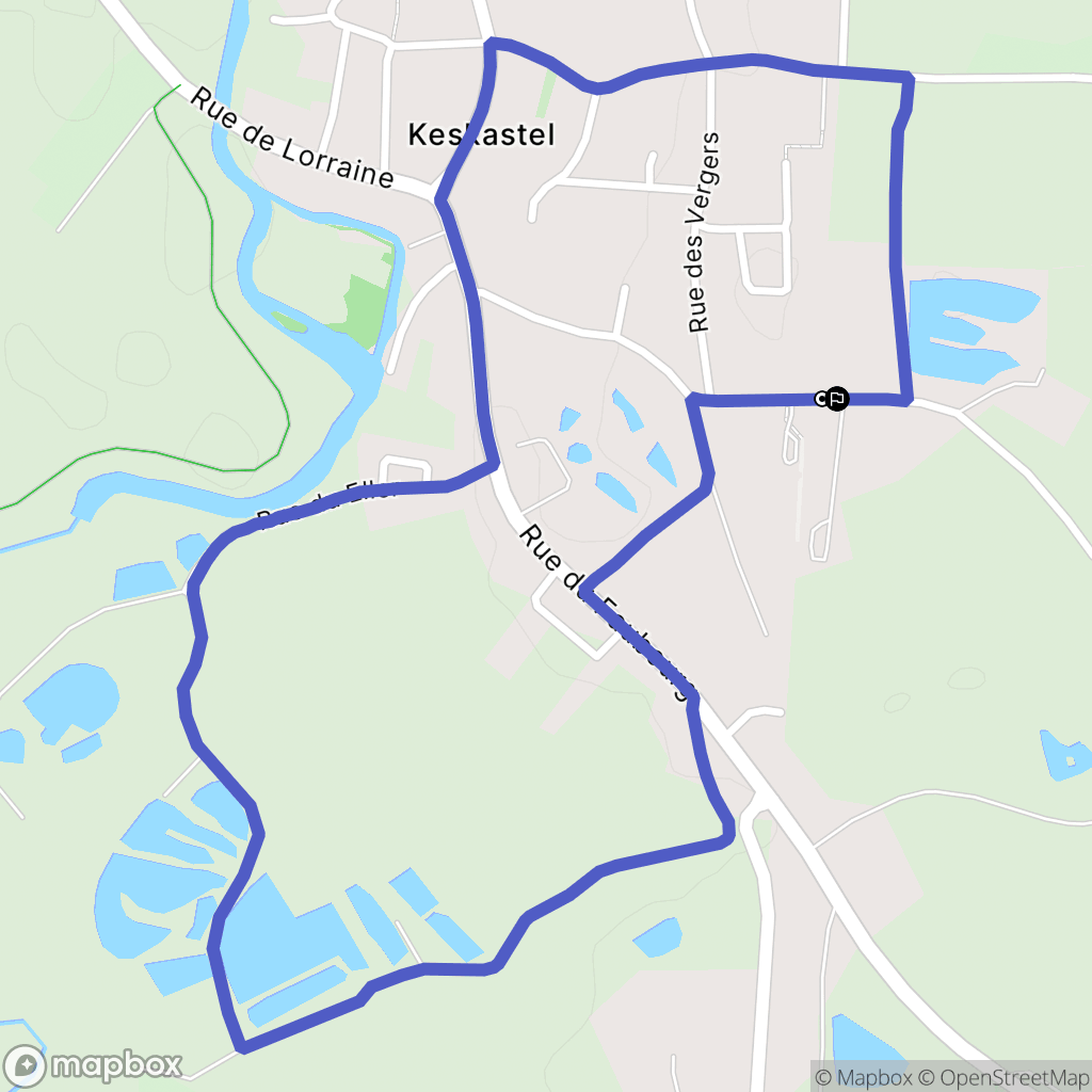 Keskastel : carte du parcours de randonnée - France