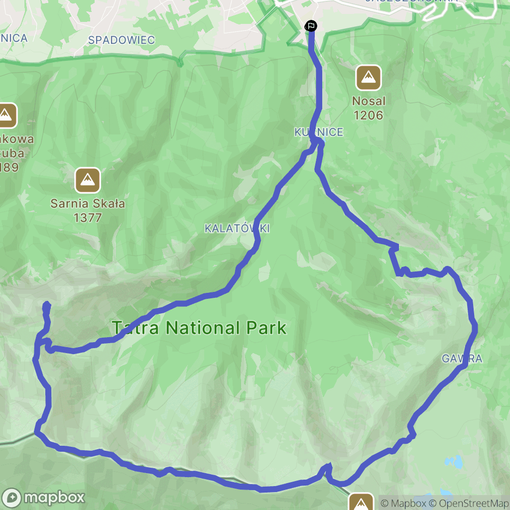 Zakopane: mapa trasy - Poland