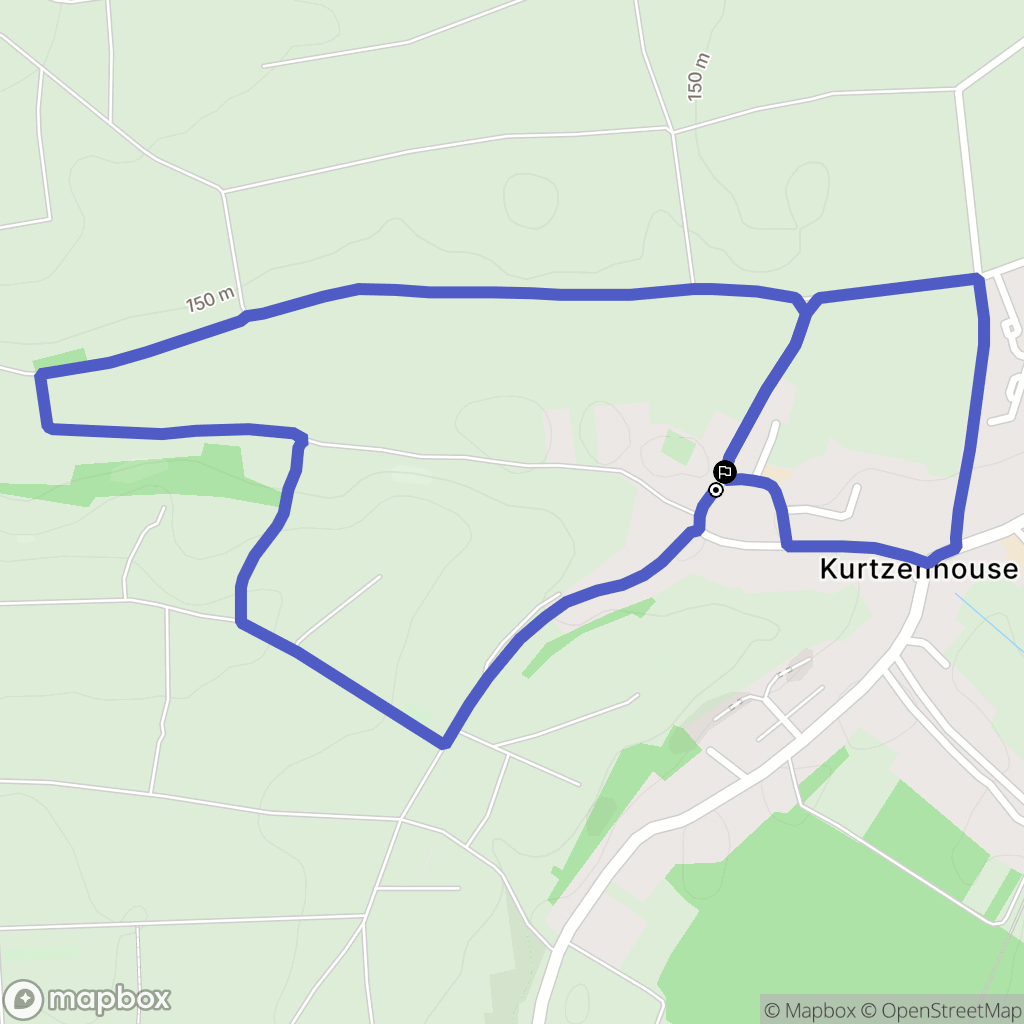 Kurtzenhouse : carte du parcours de randonnée - France