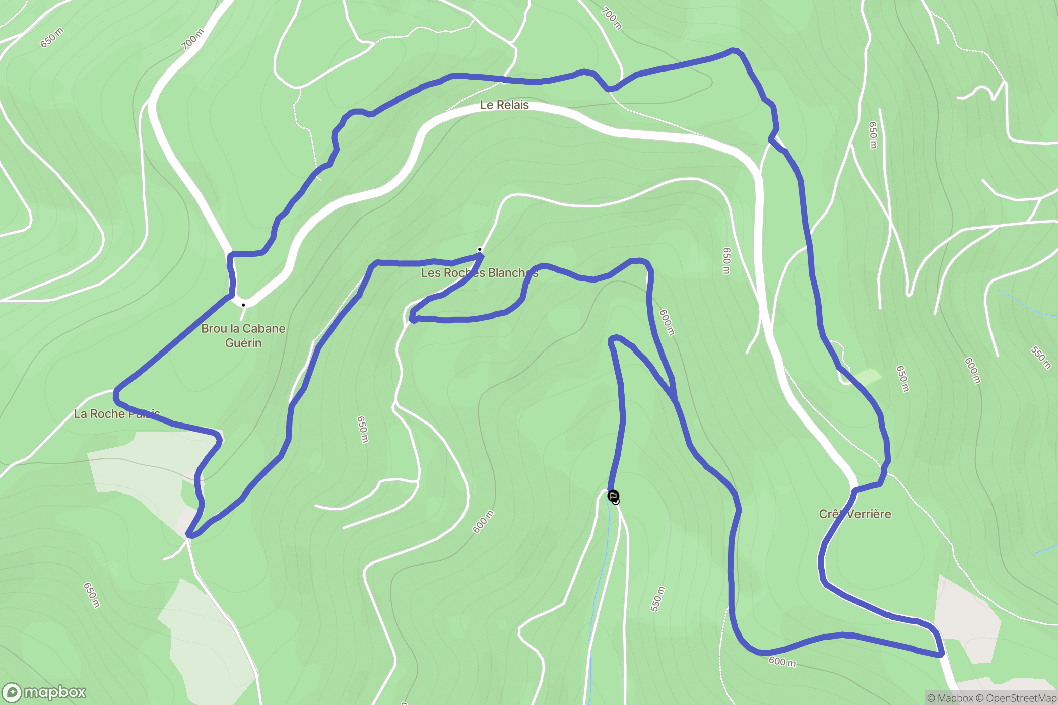 Ternand : carte du parcours de randonnée - France