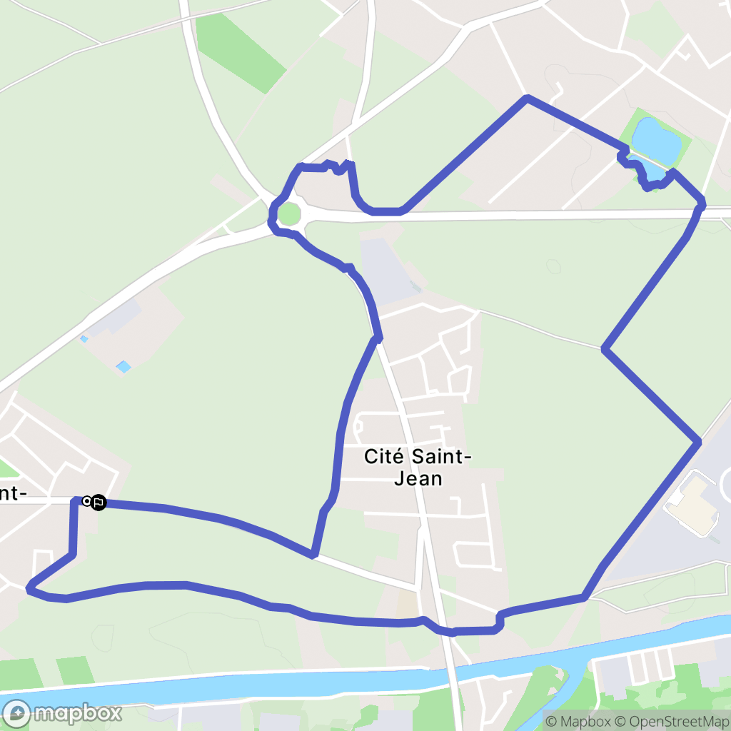 Carvin : carte du parcours de randonnée - France