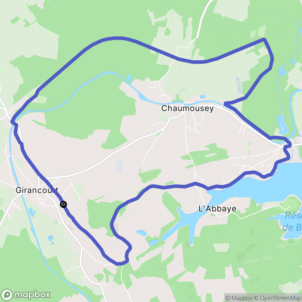 Girancourt : carte du parcours de randonnée - France
