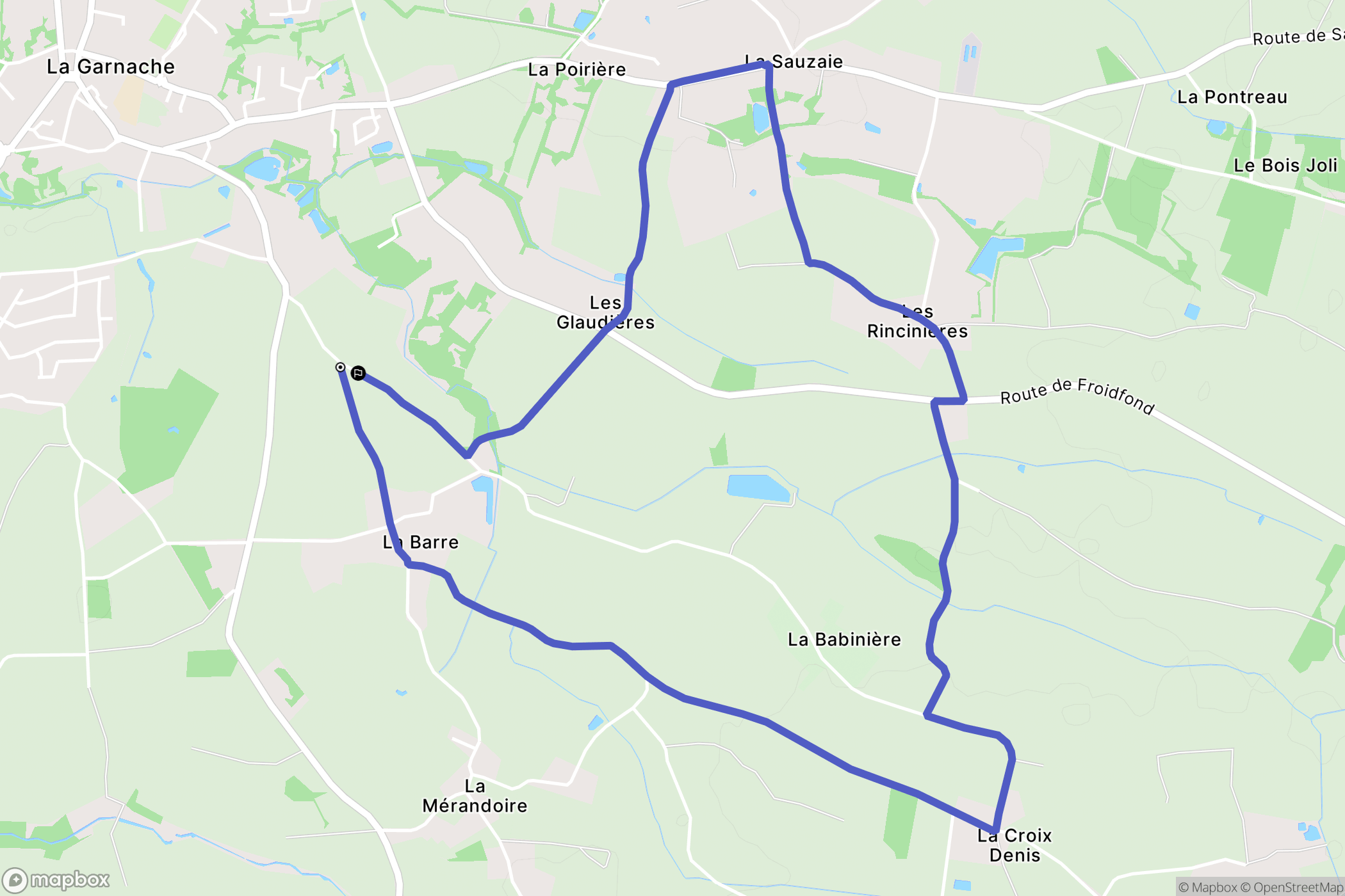 La Garnache : carte du parcours de randonnée - France