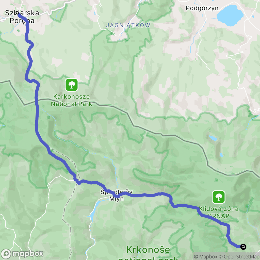 Szklarska Poręba: mapa trasy - Poland