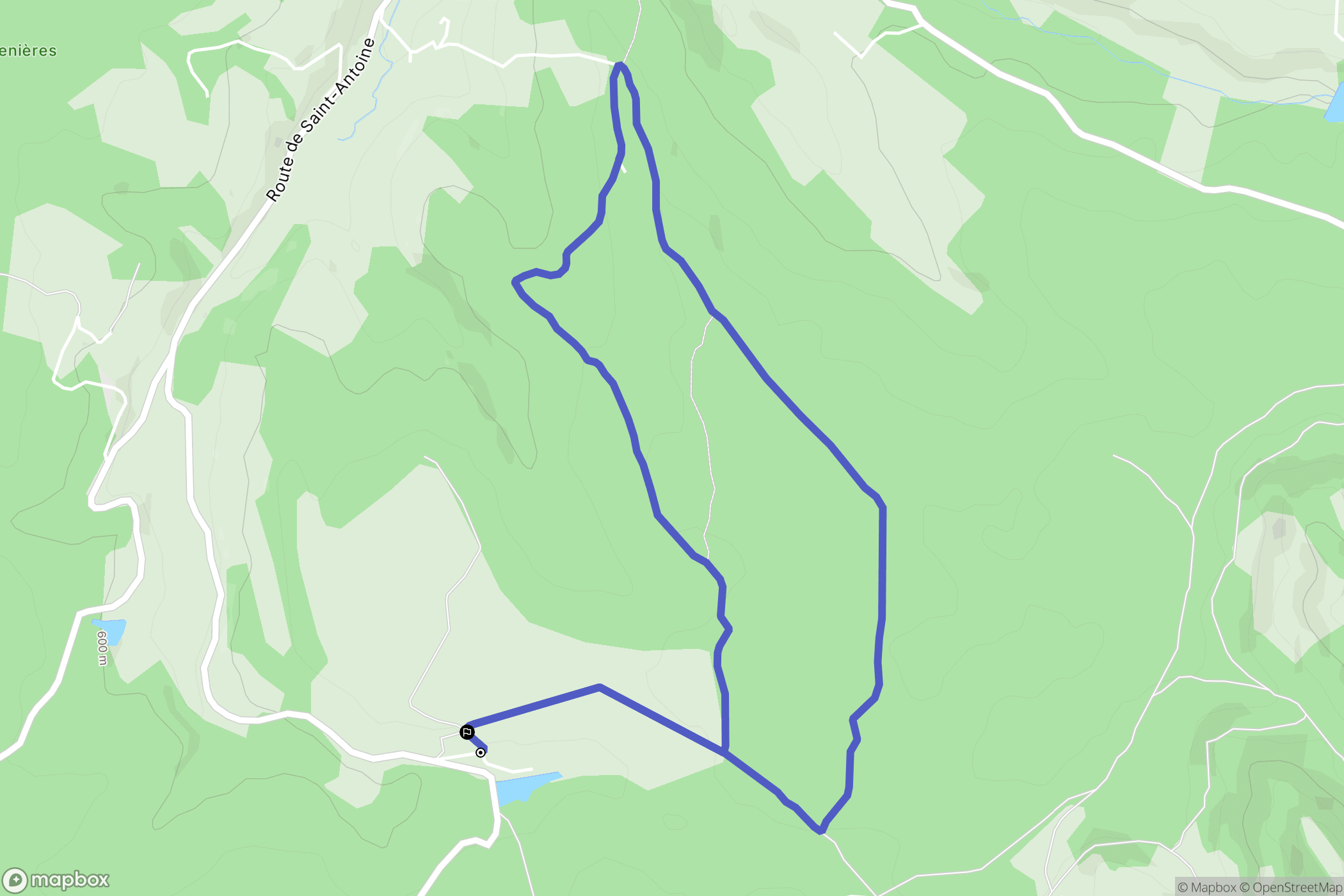 Roybon : carte du parcours de randonnée - France