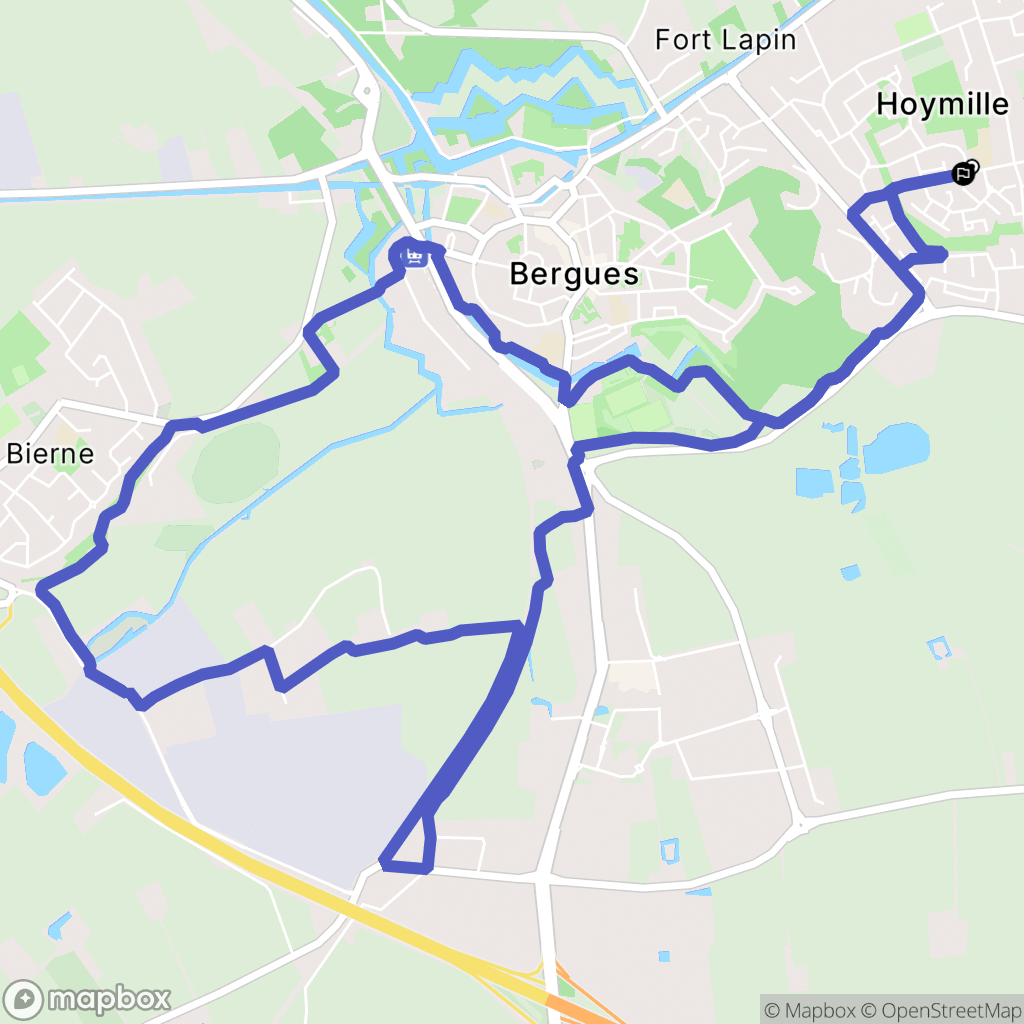 Hoymille : carte du parcours de randonnée - France