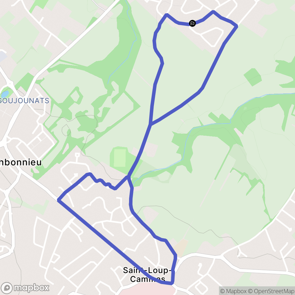 Montberon : carte du parcours de randonnée - France