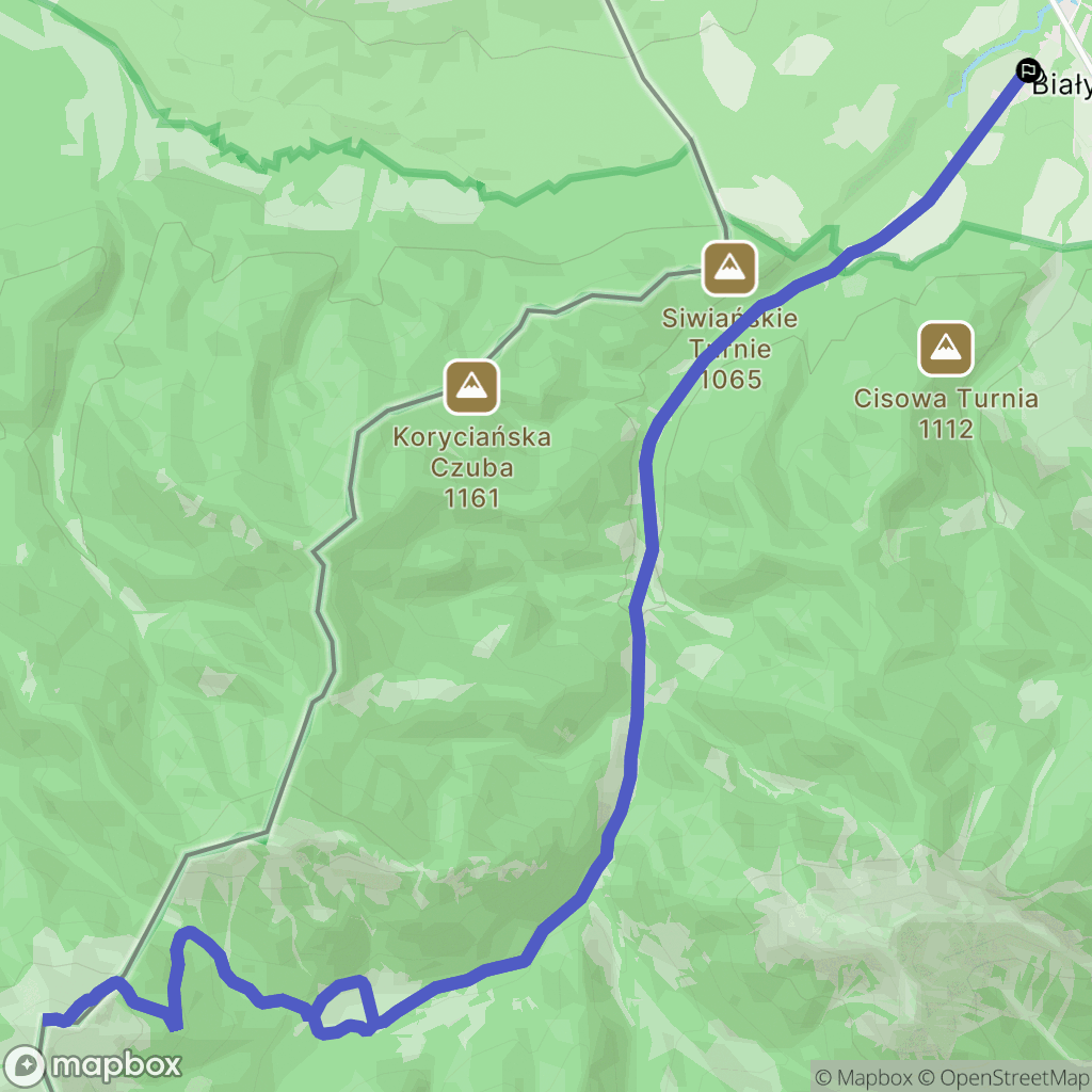 Witów: mapa trasy - Poland