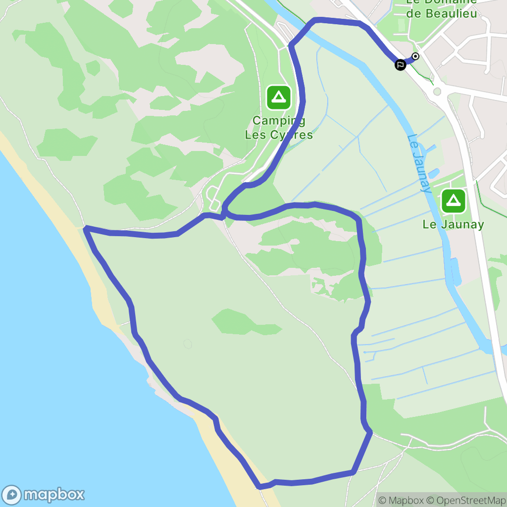 Givrand : carte du parcours de randonnée - France