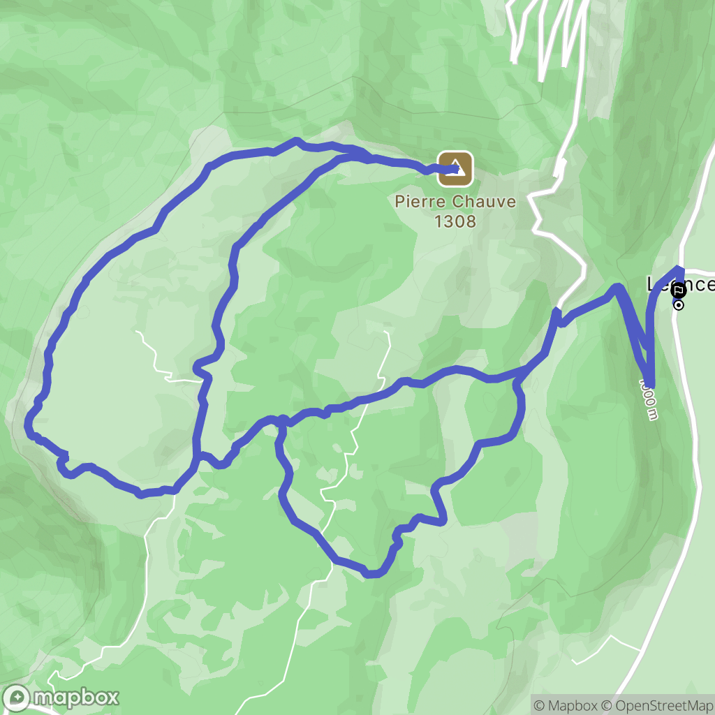 Léoncel : carte du parcours de randonnée - France