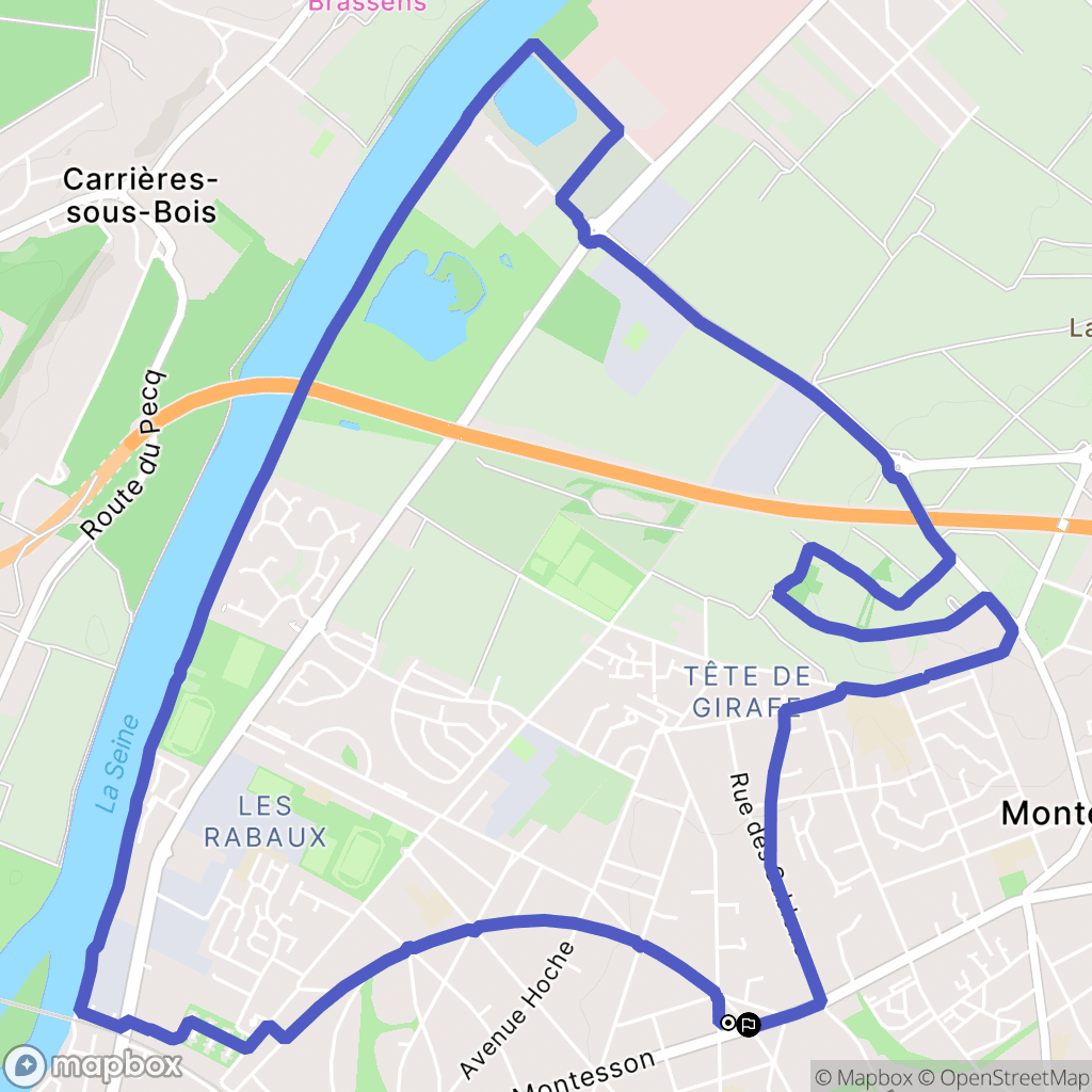 Le Vésinet : carte du parcours de randonnée - France