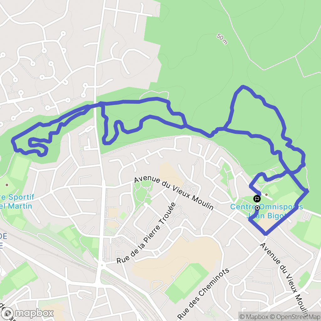 Étaples : carte du parcours de randonnée - France
