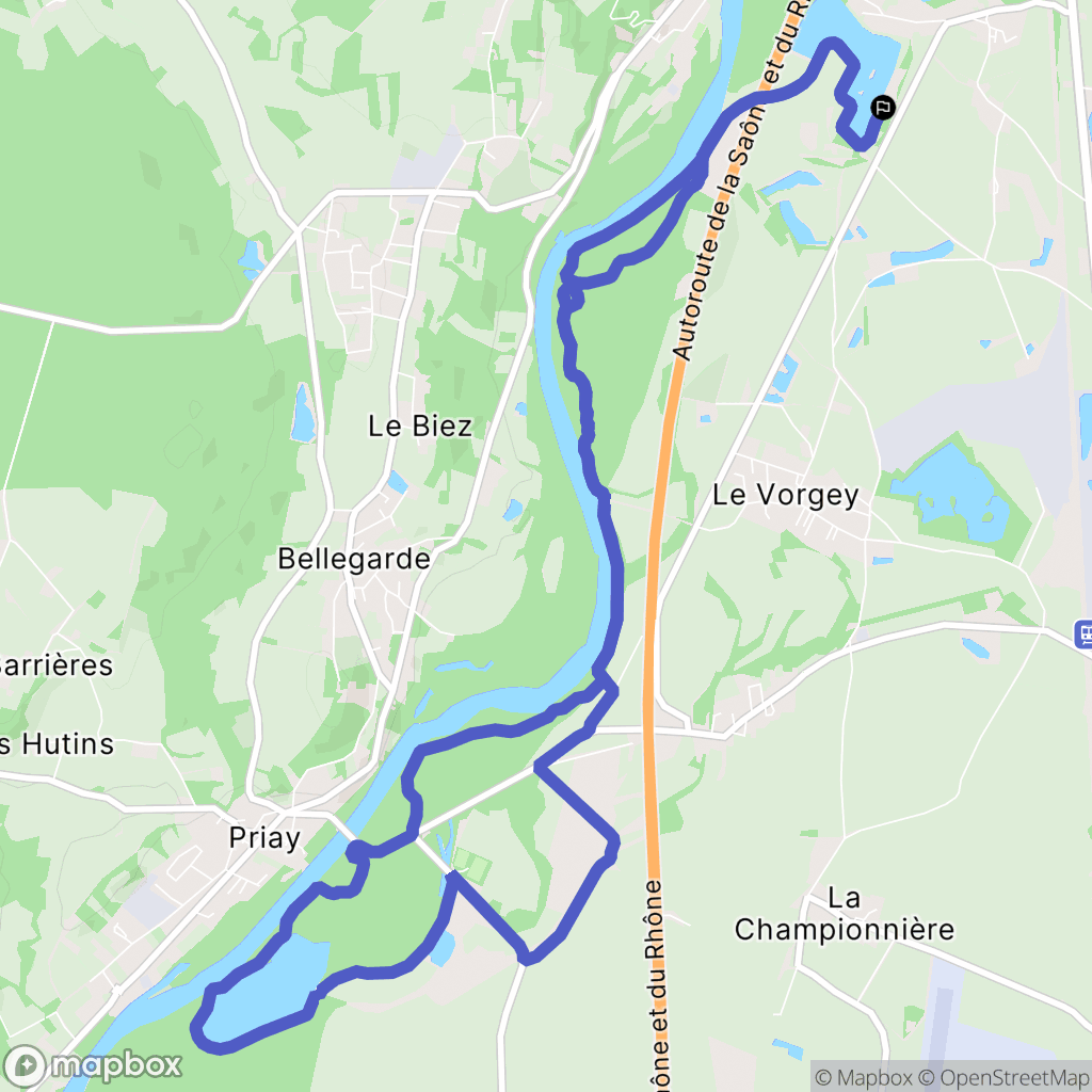 Ambronay : carte du parcours de randonnée - France