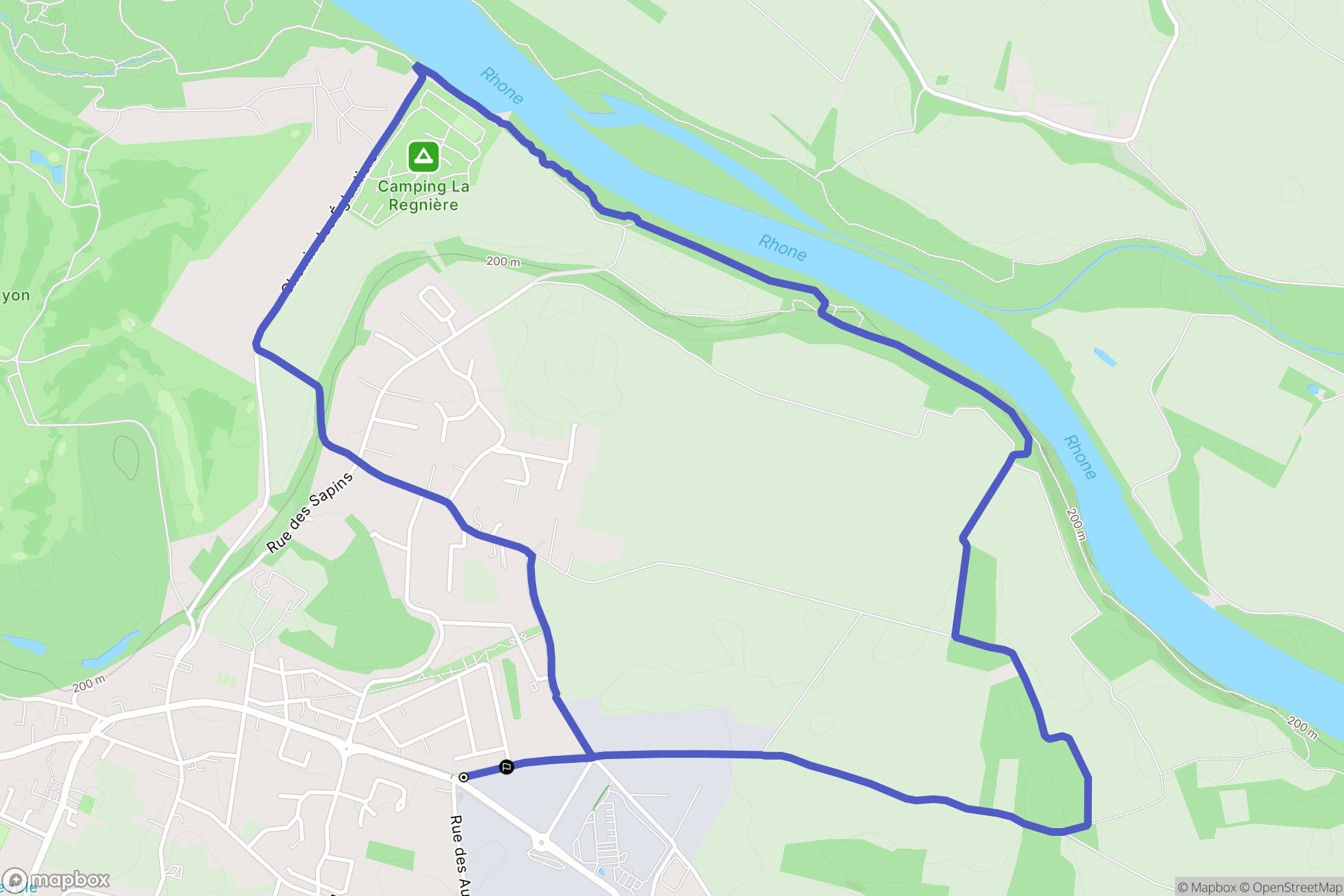 Villette-d'Anthon : carte du parcours de randonnée - France
