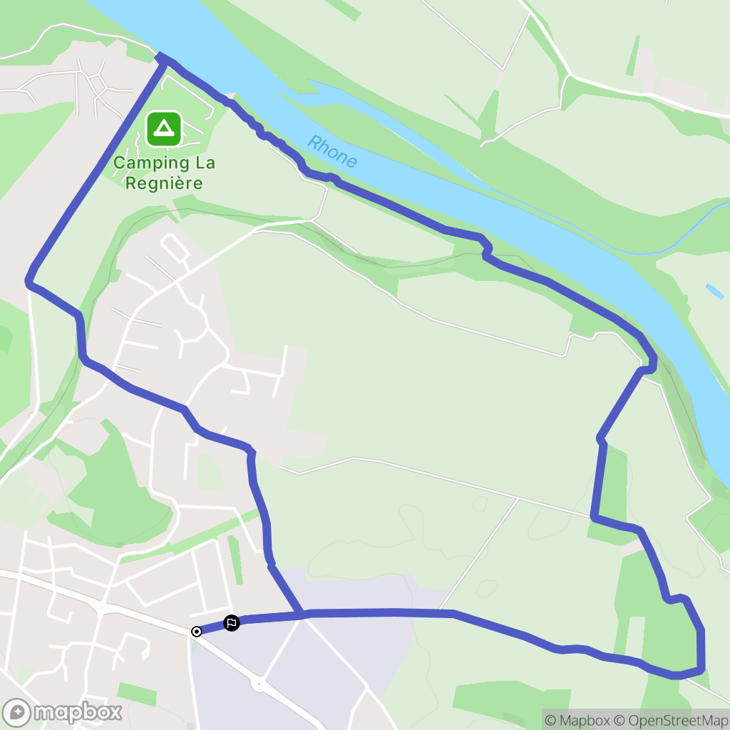 Villette-d'Anthon : carte du parcours de randonnée - France