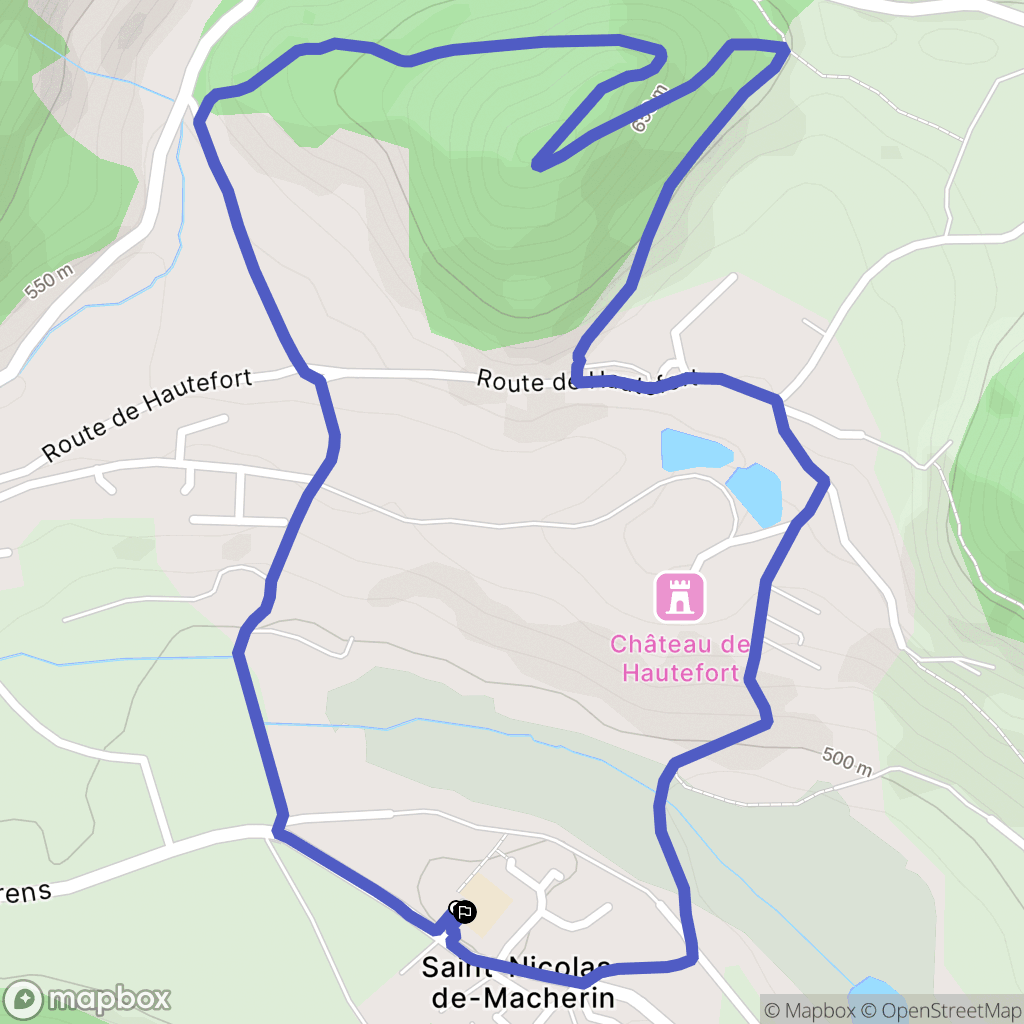 Saint-Nicolas-de-Macherin : carte du parcours de randonnée - France
