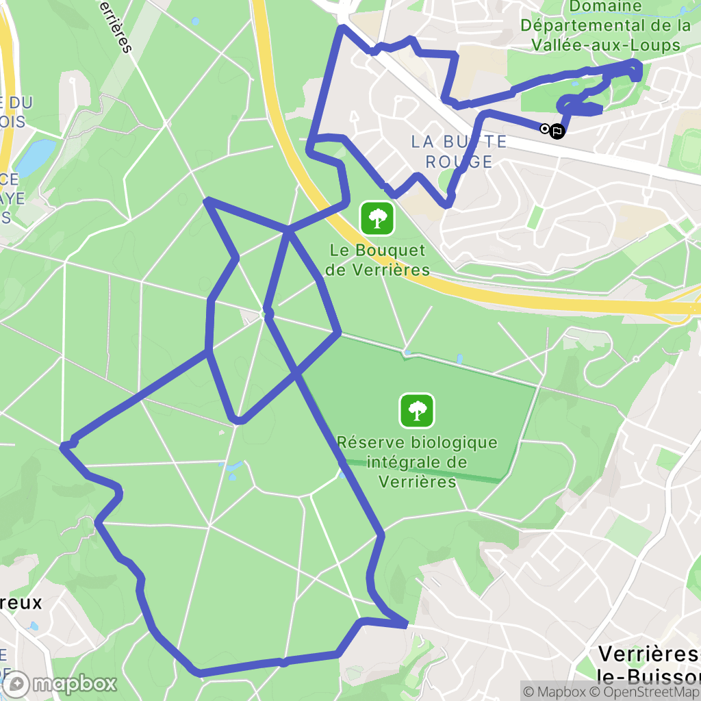 Châtenay-Malabry : carte du parcours de randonnée - France