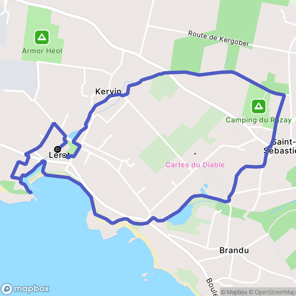 Piriac-sur-Mer : carte du parcours de randonnée - France