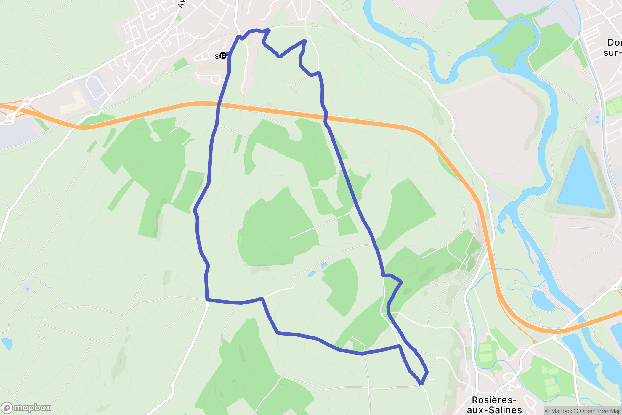 Saint-Nicolas-de-Port : carte du parcours de randonnée - France