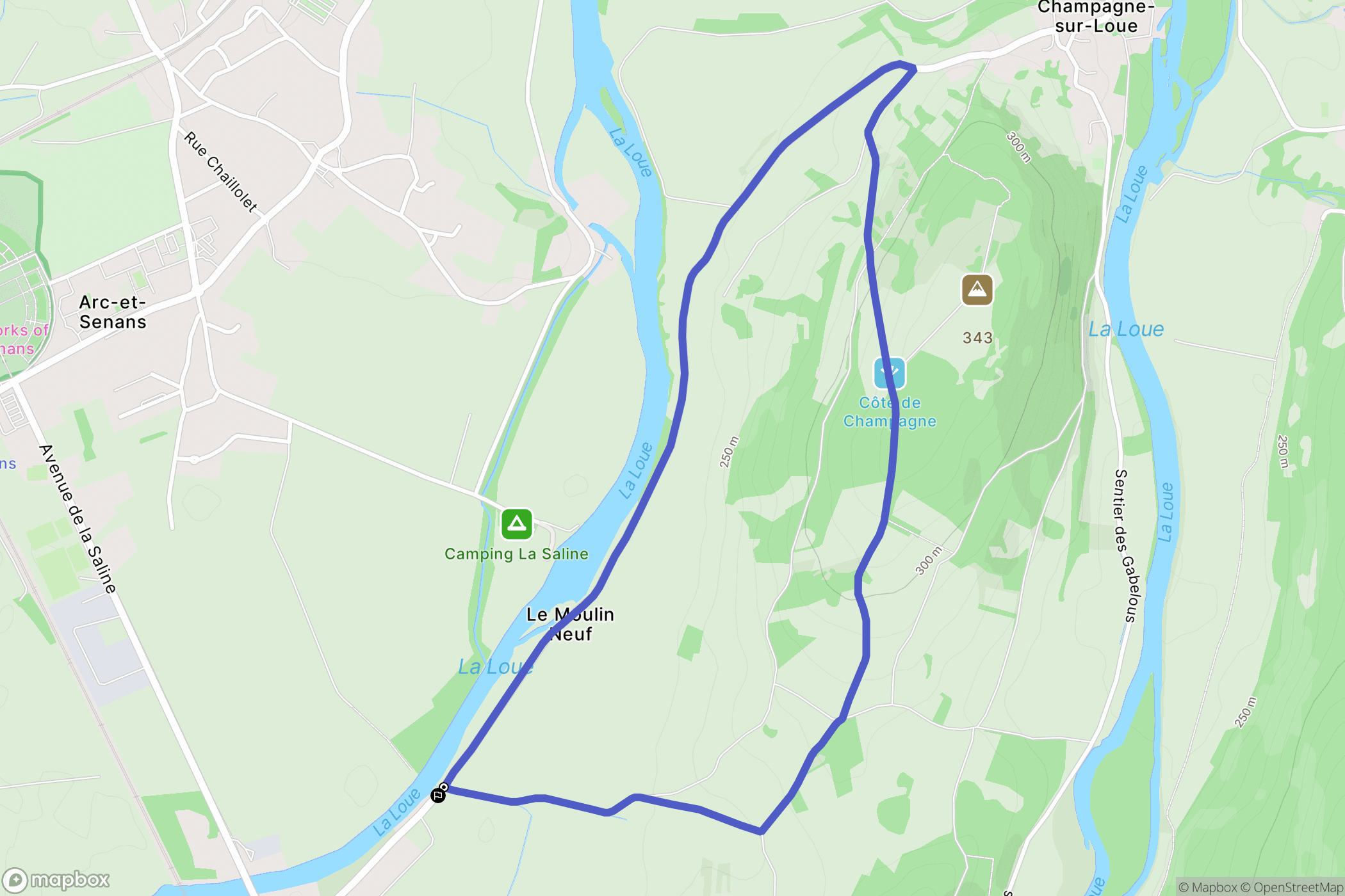 Cramans : carte du parcours de randonnée - France