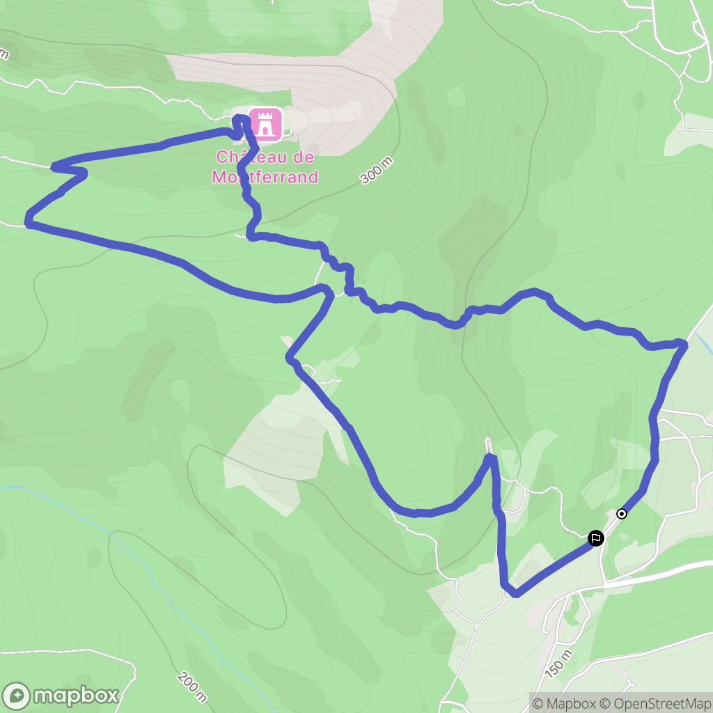 Saint-Mathieu-de-Tréviers : carte du parcours de randonnée - France