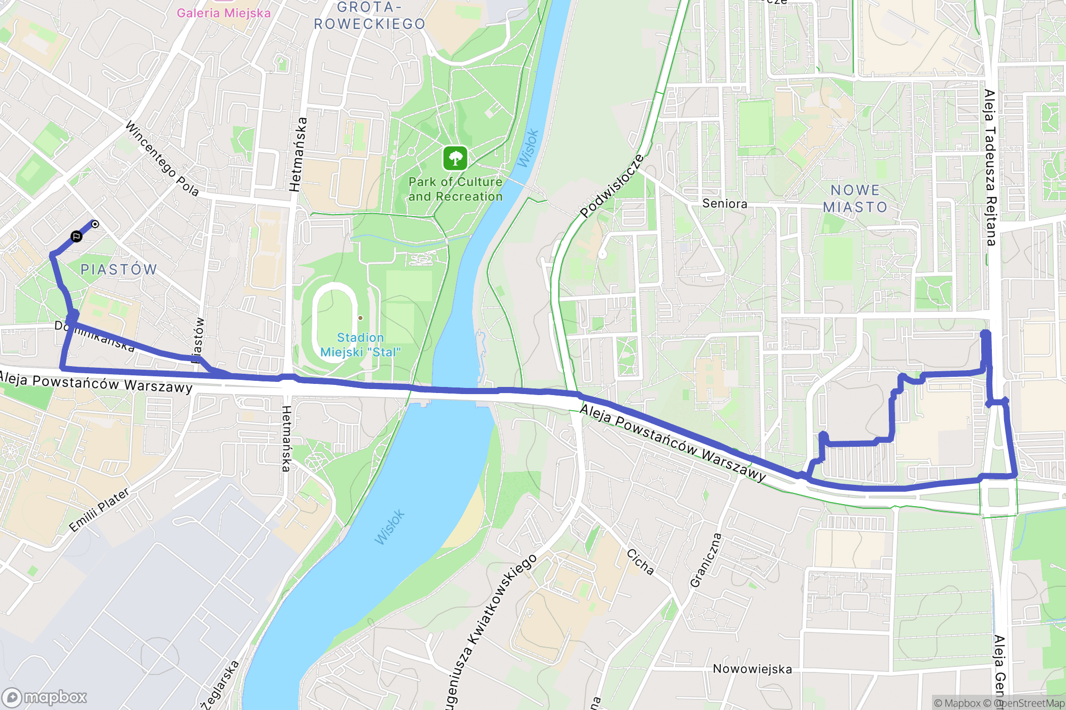 Rzeszów: mapa trasy - Poland