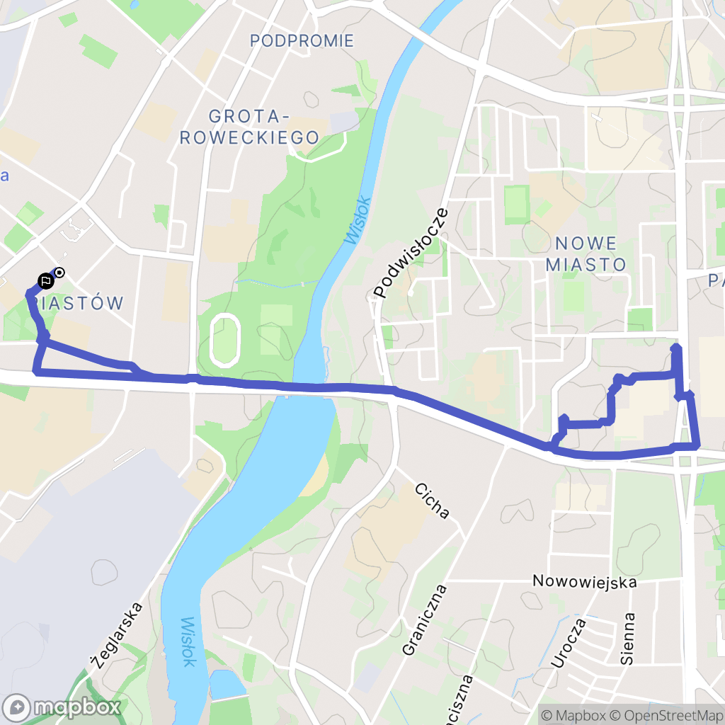 Rzeszów: mapa trasy - Poland