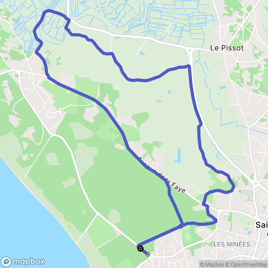 Saint-Hilaire-de-Riez : carte du parcours de randonnée - France