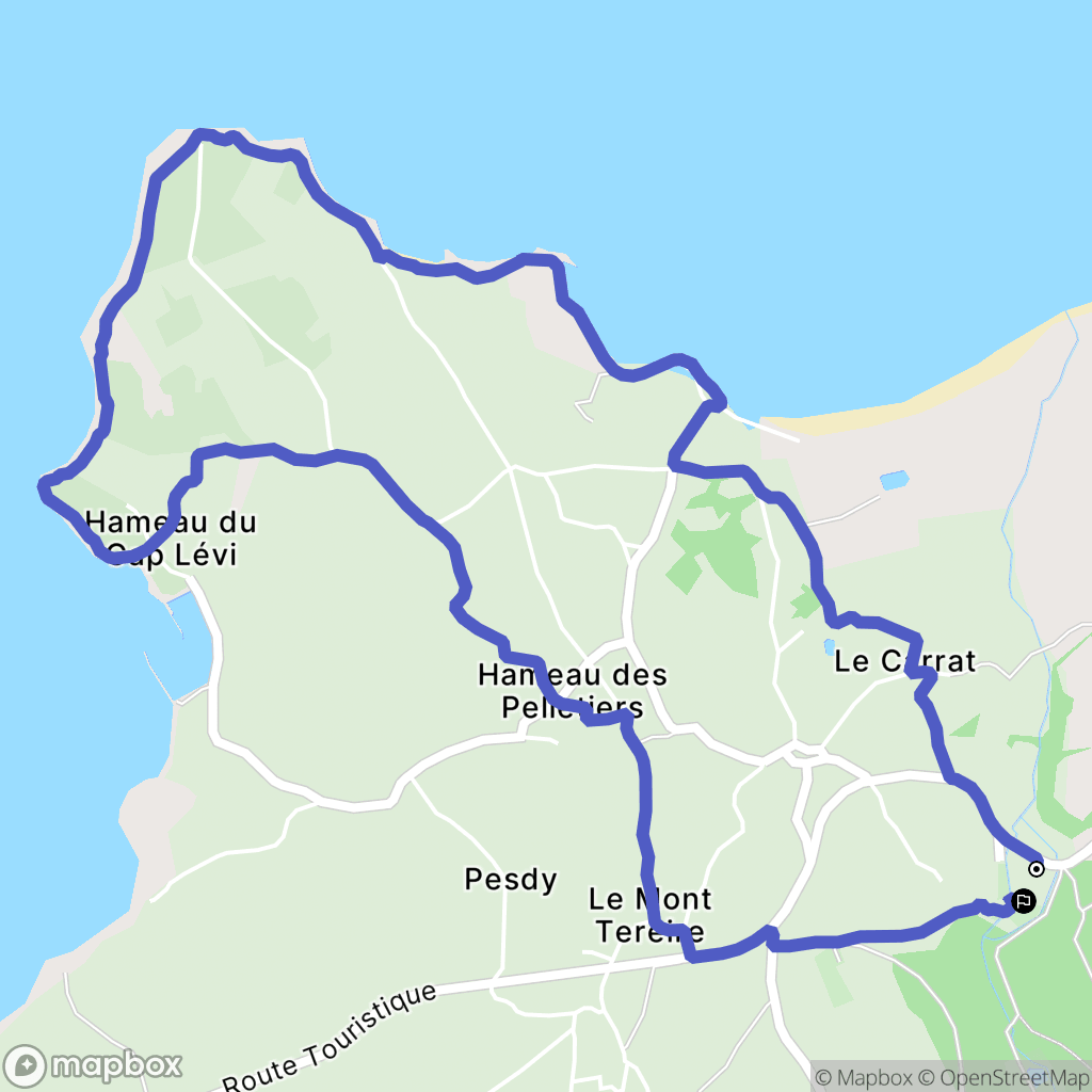 Fermanville : carte du parcours de randonnée - France