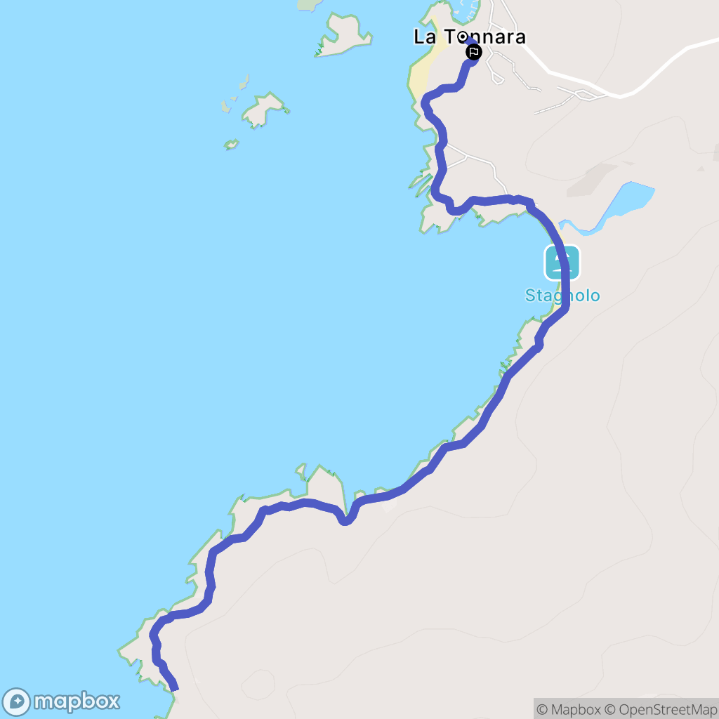 Bonifacio : carte du parcours de randonnée - France