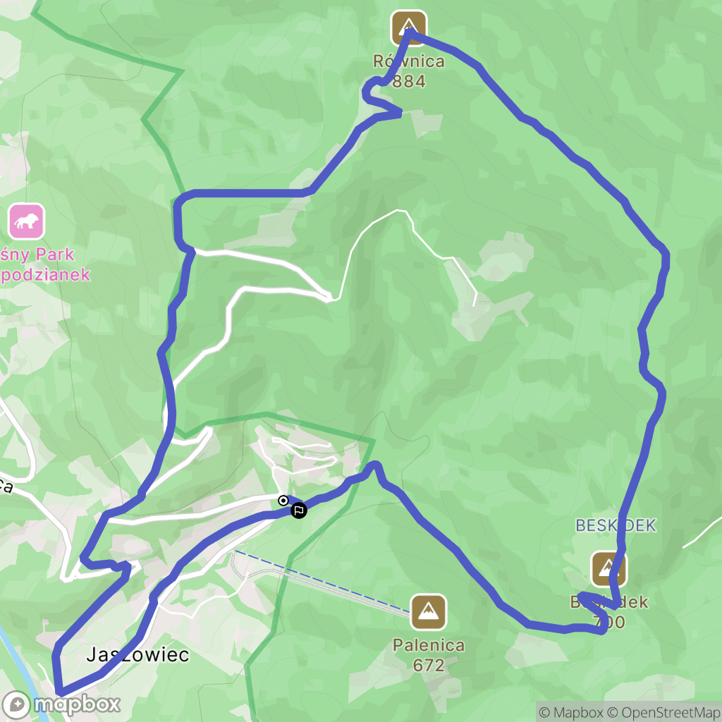 Ustroń: mapa trasy - Poland