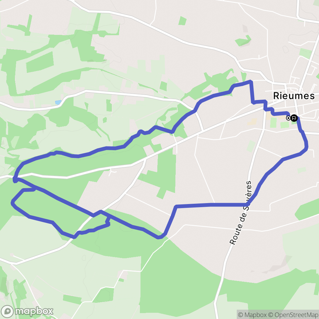 Rieumes : carte du parcours de randonnée - France