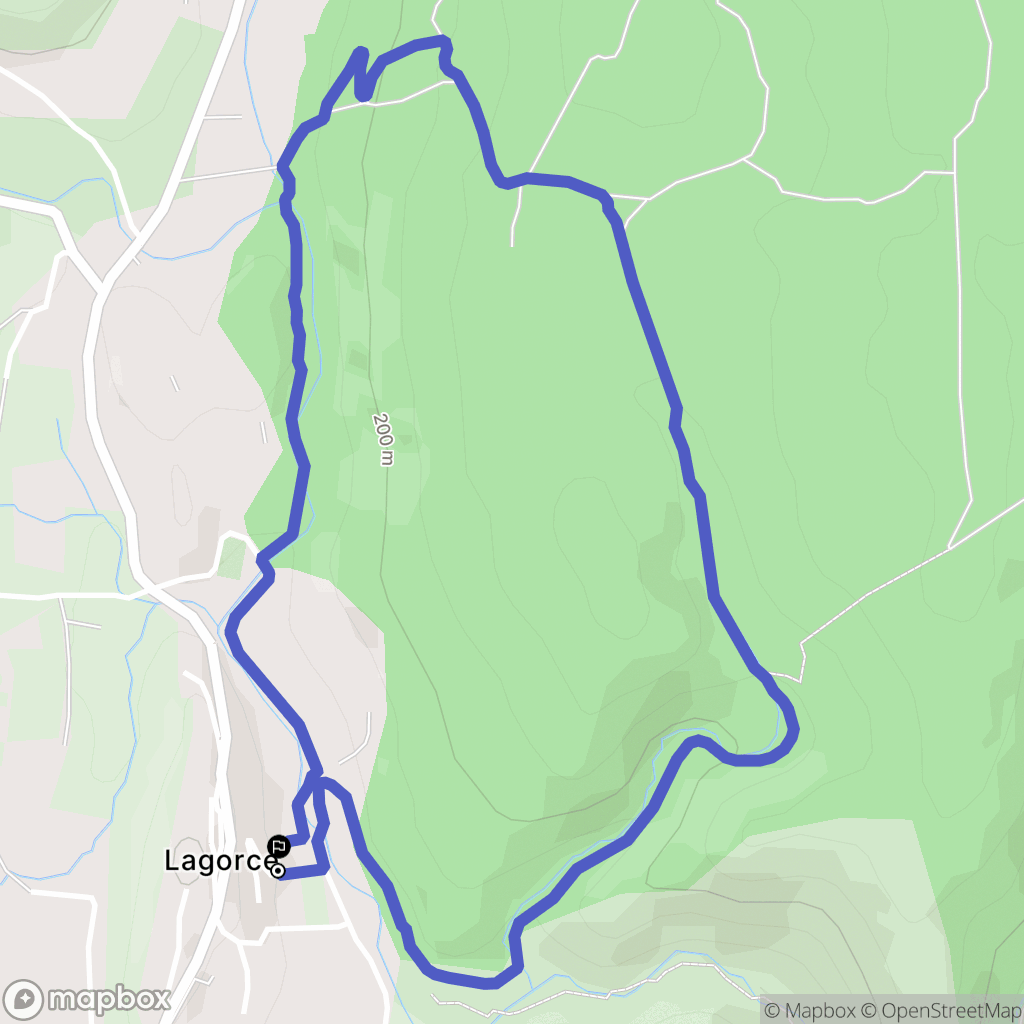 Lagorce : carte du parcours de randonnée - France