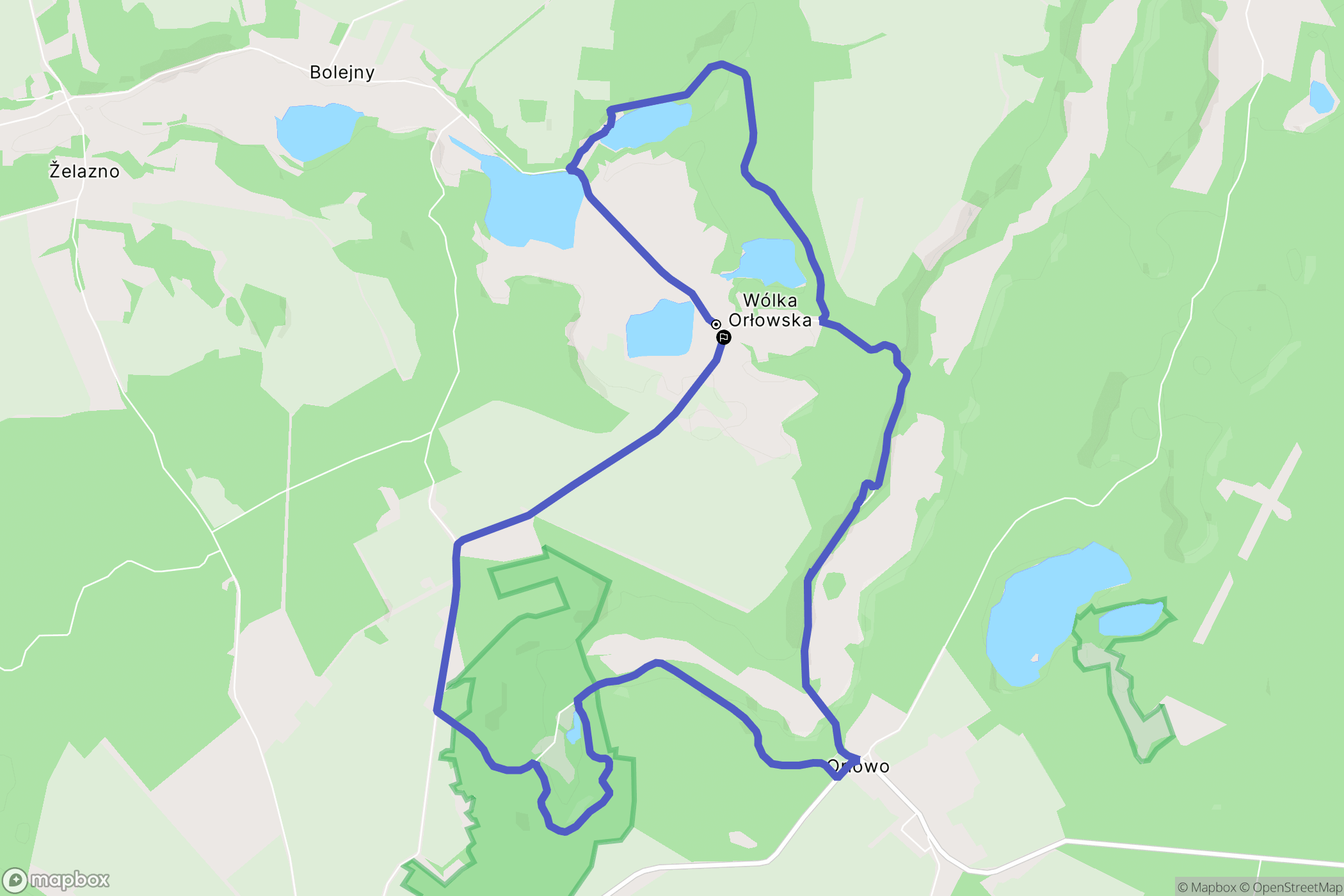 Wólka Orłowska: mapa trasy - Poland