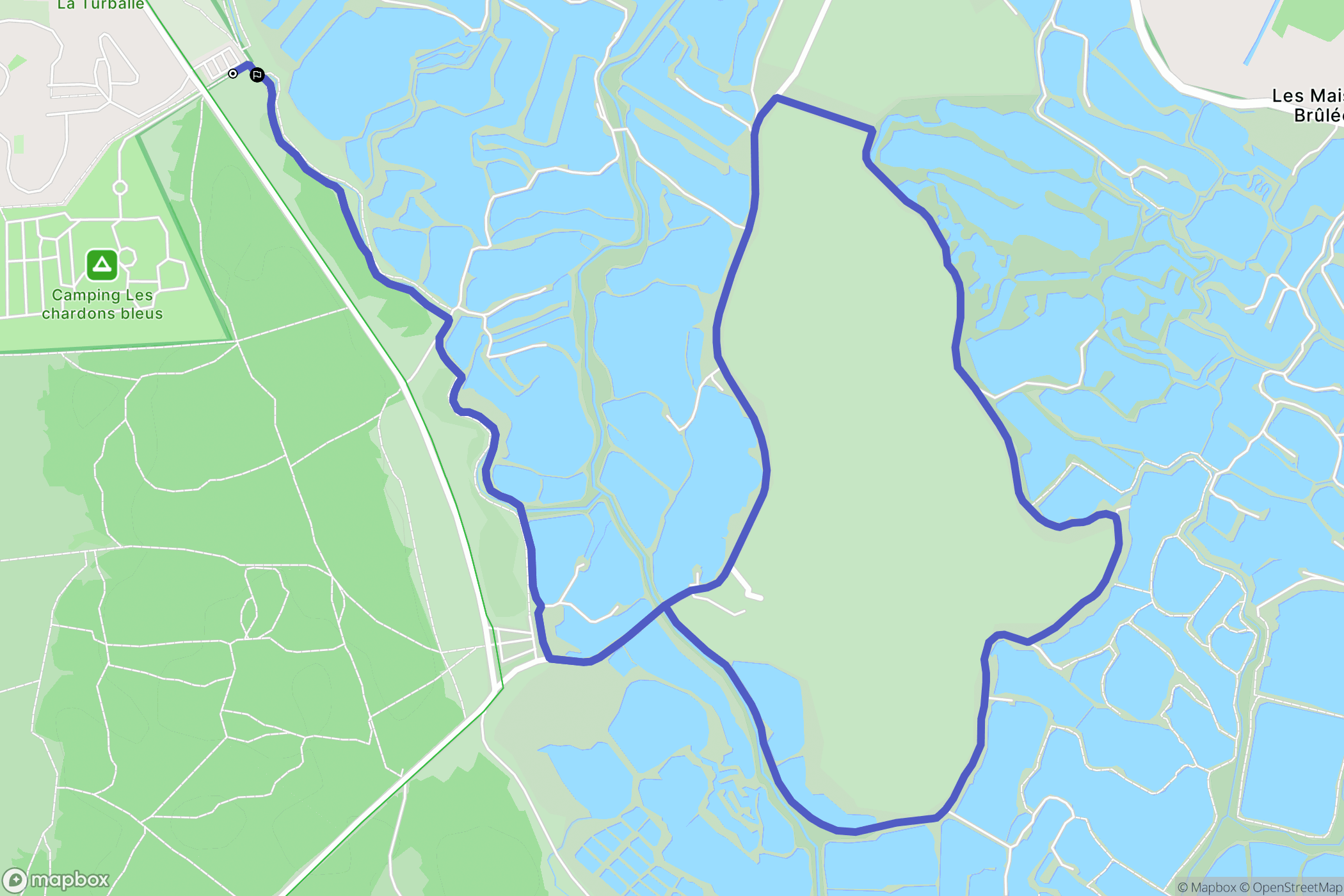 La Turballe : carte du parcours de randonnée - France