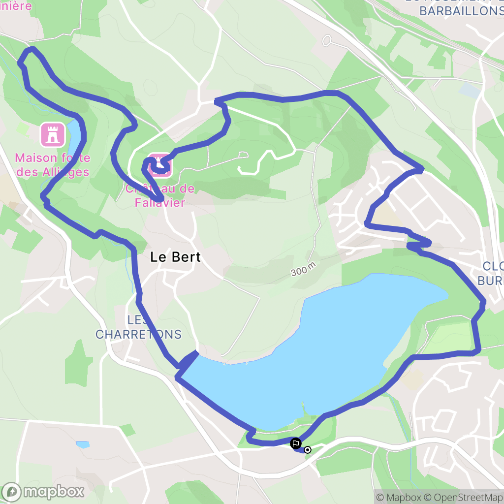 Villefontaine : carte du parcours de randonnée - France