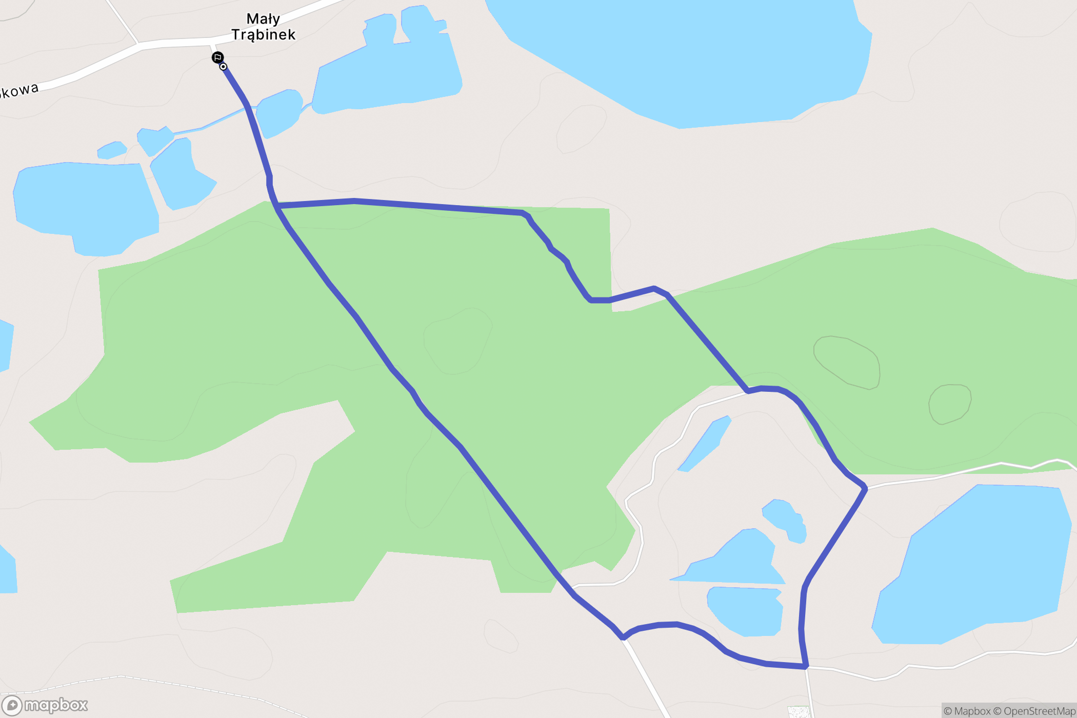 Trąbinek: mapa trasy - Poland