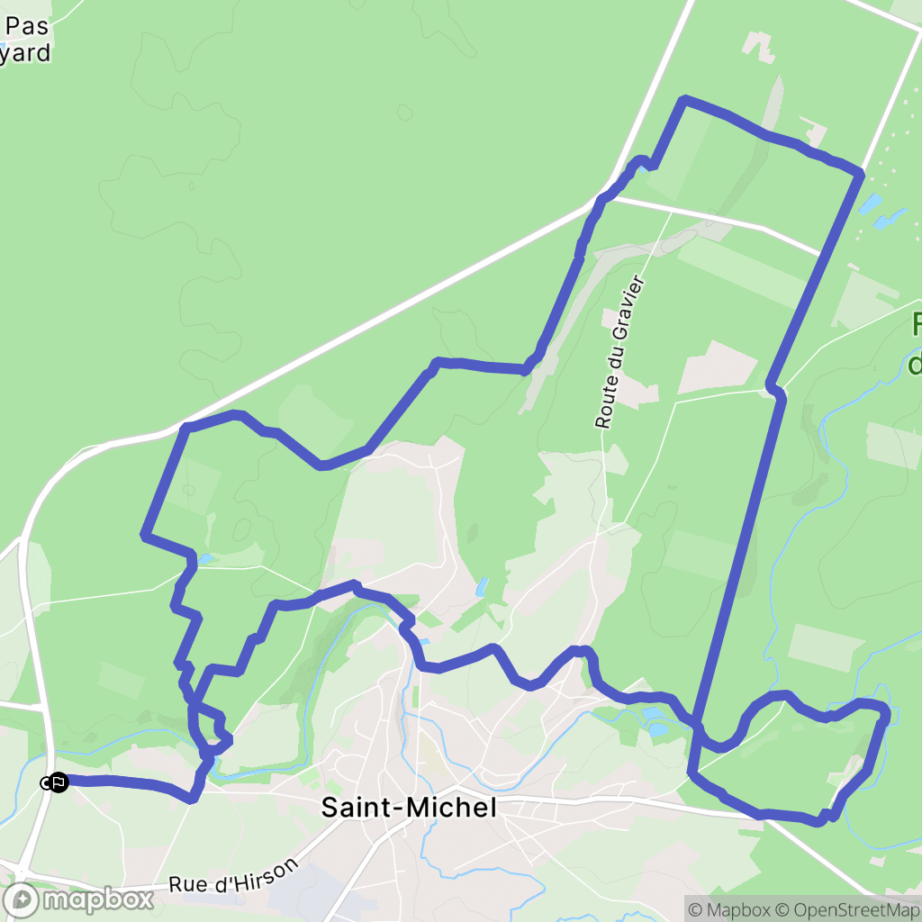 Saint-Michel : carte du parcours de randonnée - France