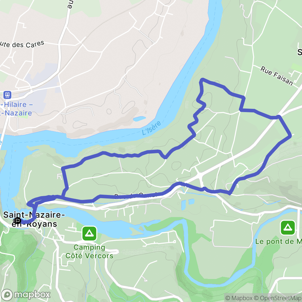 Saint-Nazaire-en-Royans : carte du parcours de randonnée - France