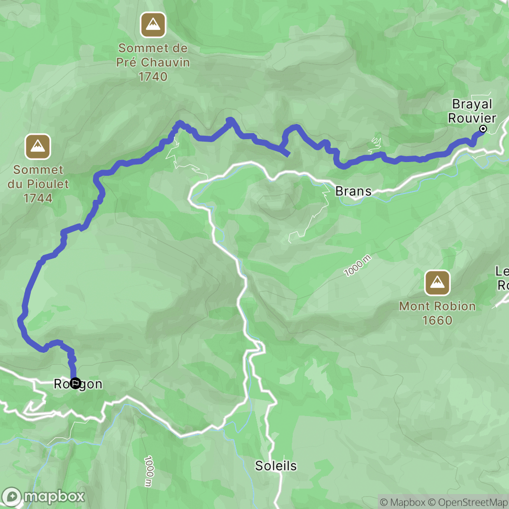 Castellane : carte du parcours de randonnée - France