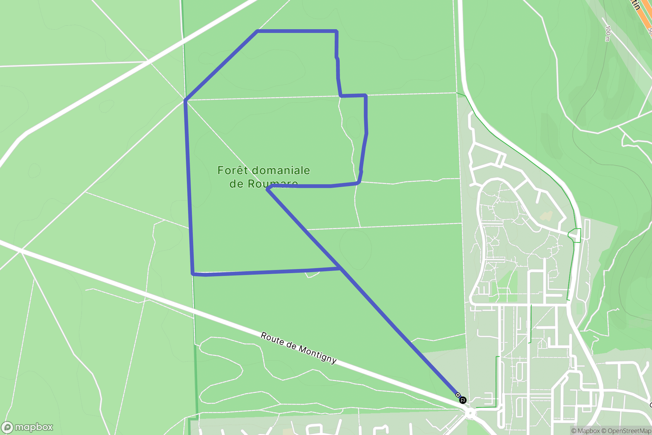 Canteleu : carte du parcours de randonnée - France