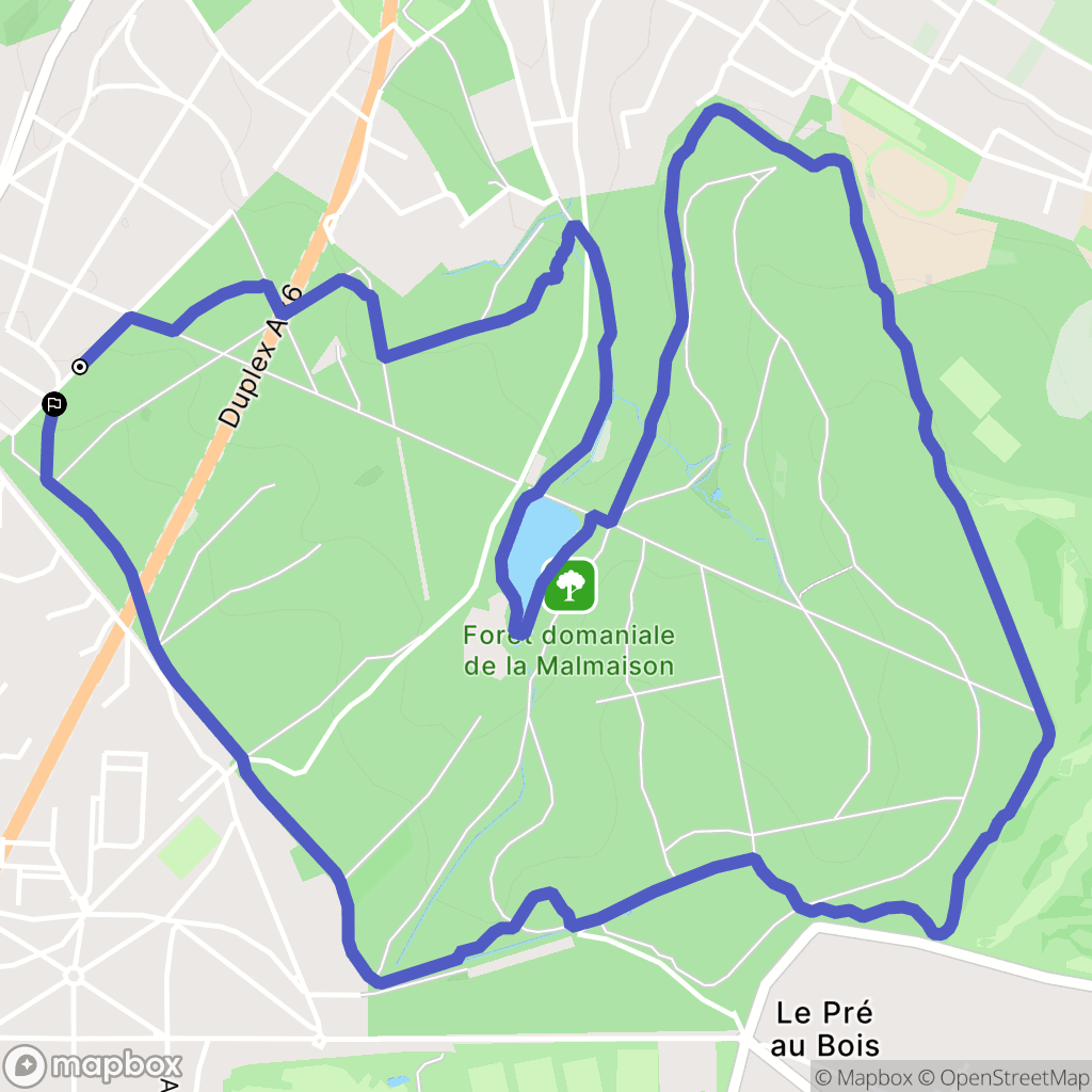 Rueil-Malmaison : carte du parcours de randonnée - France