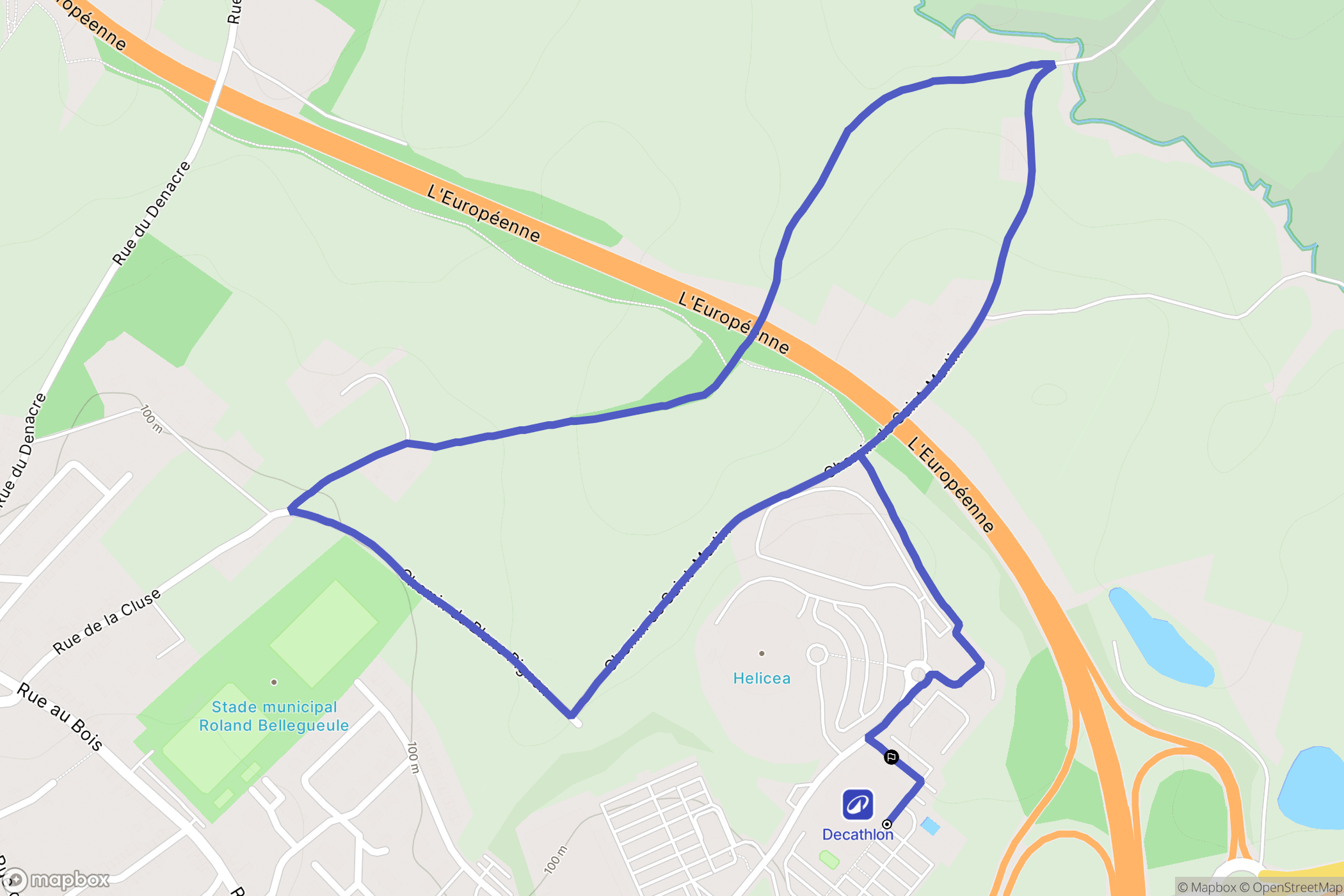 Saint-Martin-Boulogne : carte du parcours de randonnée - France