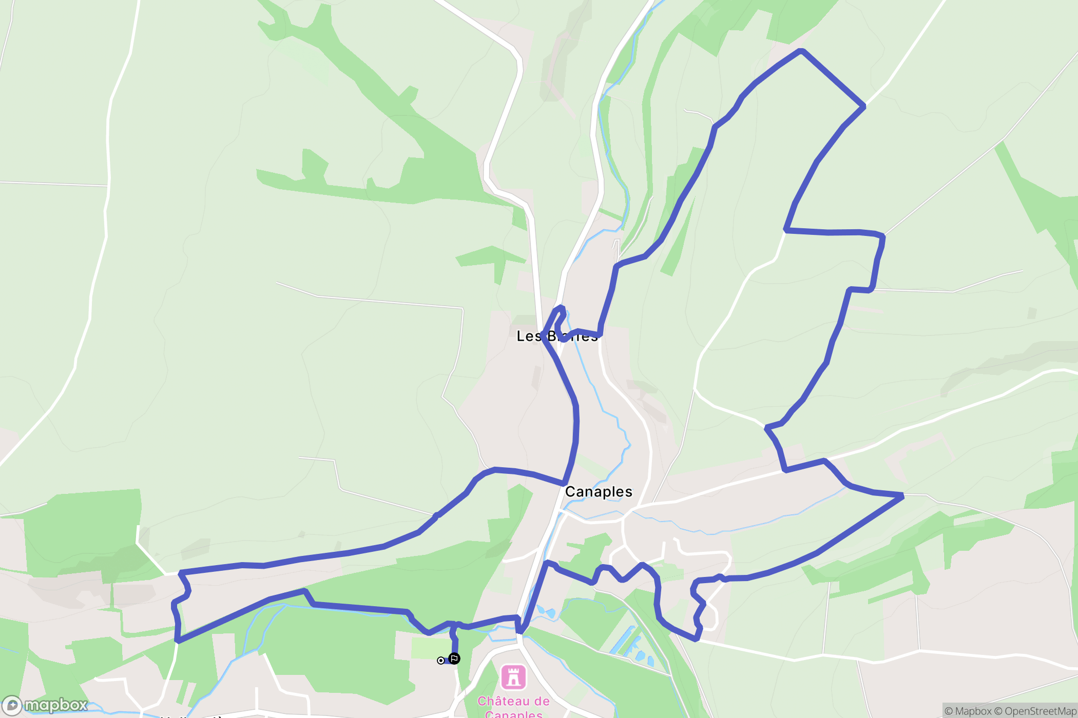 Canaples : carte du parcours de randonnée - France